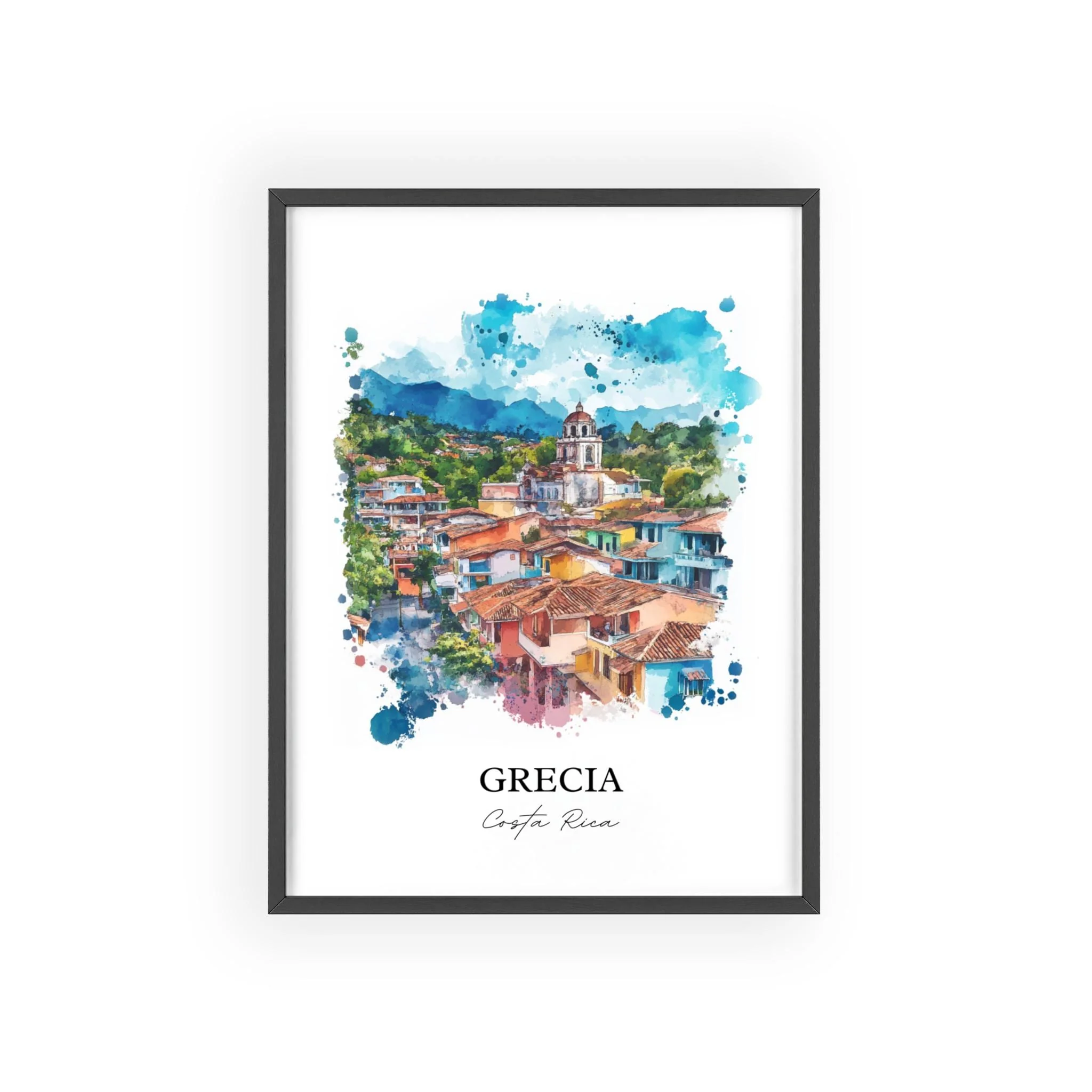 Grecia, Costa Rica – Watercolor Art Print - Image 7