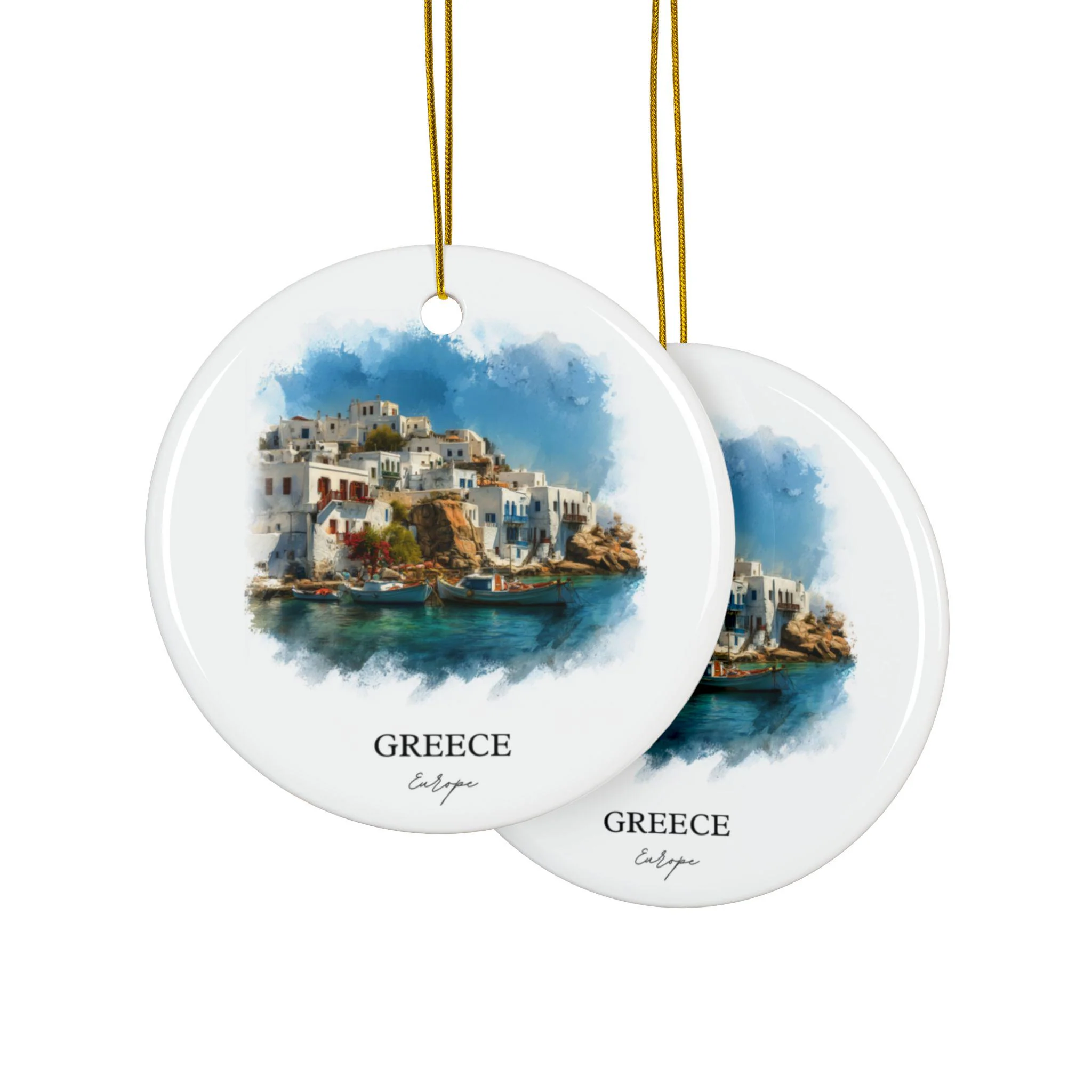 Greece Ornament: Unique Greece Souvenir, Greece Xmas Decor, and Authentic Greece Travel Gift - Image 2
