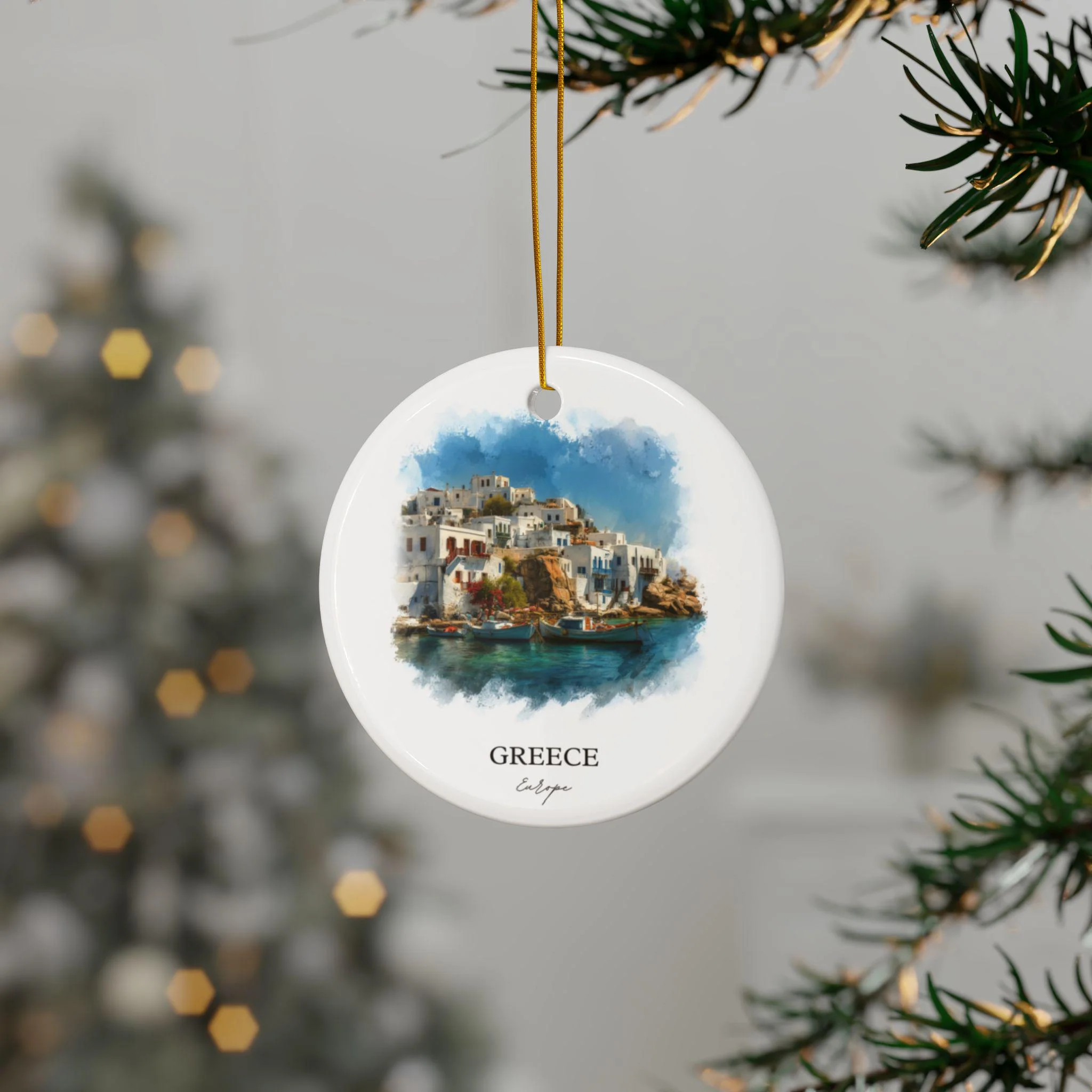 Greece Ornament: Unique Greece Souvenir, Greece Xmas Decor, and Authentic Greece Travel Gift - Image 3