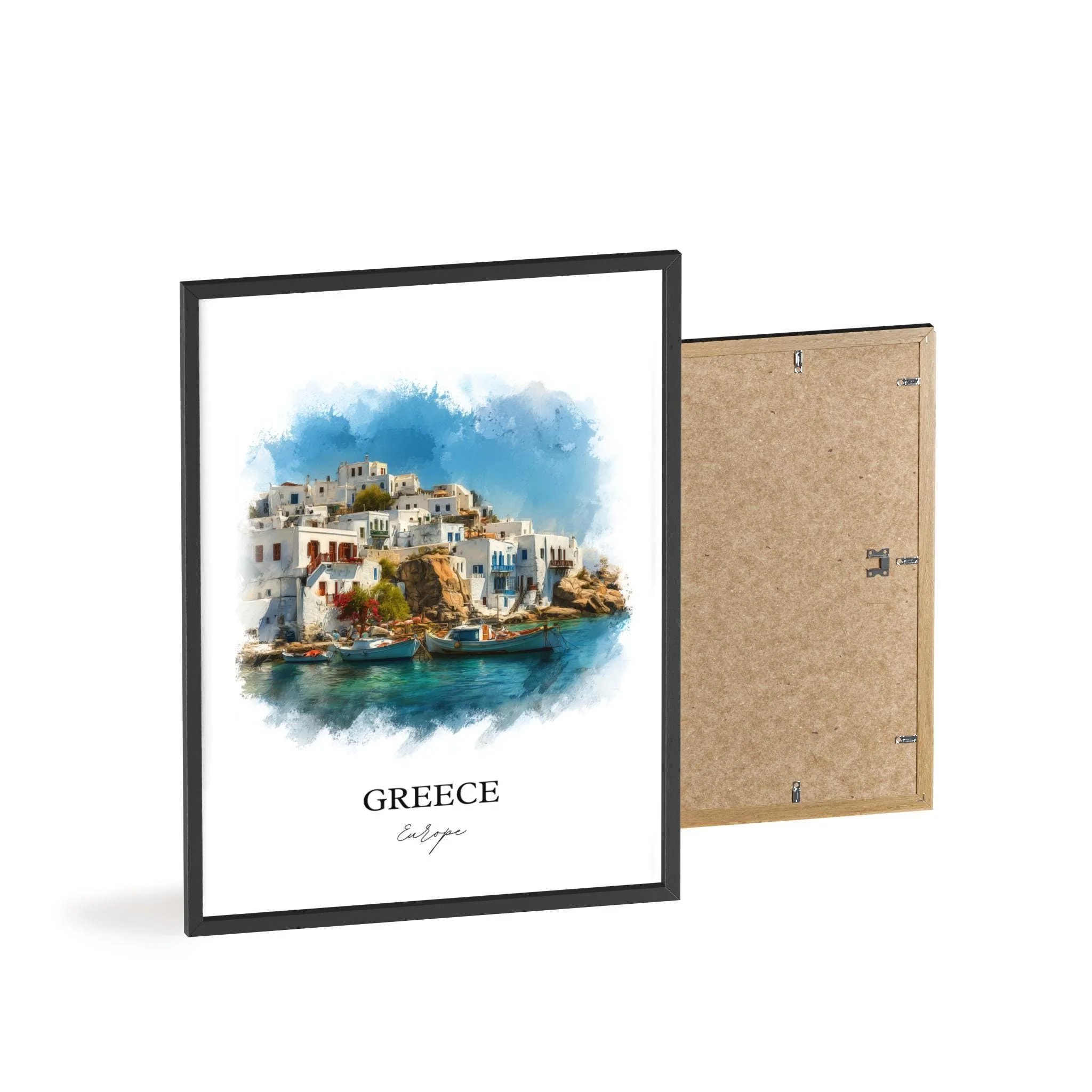 Greece, Europe – Watercolor Art Print - Image 8