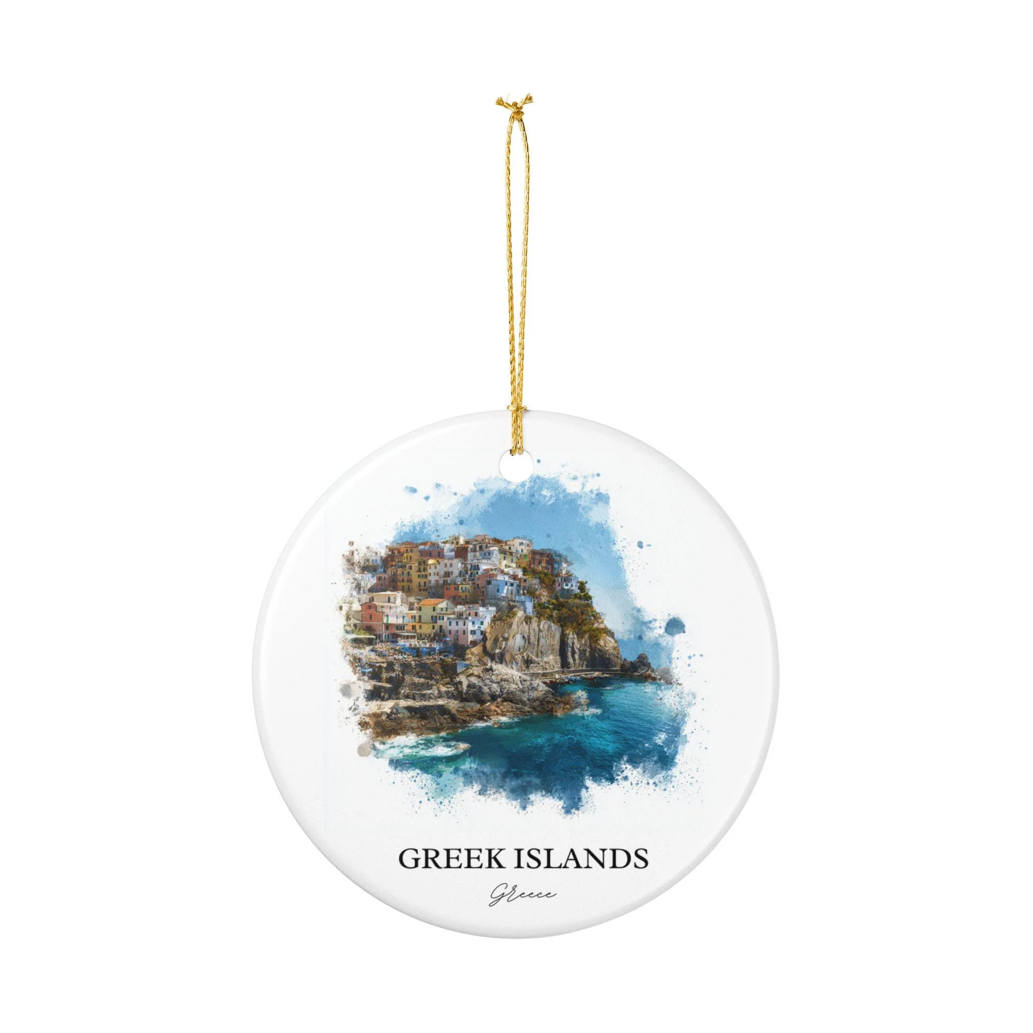 Greek Islands Ornament: Unique Greece Souvenir, Greek Islands Xmas Decor, and Authentic Greek Islands Gift - Image 2
