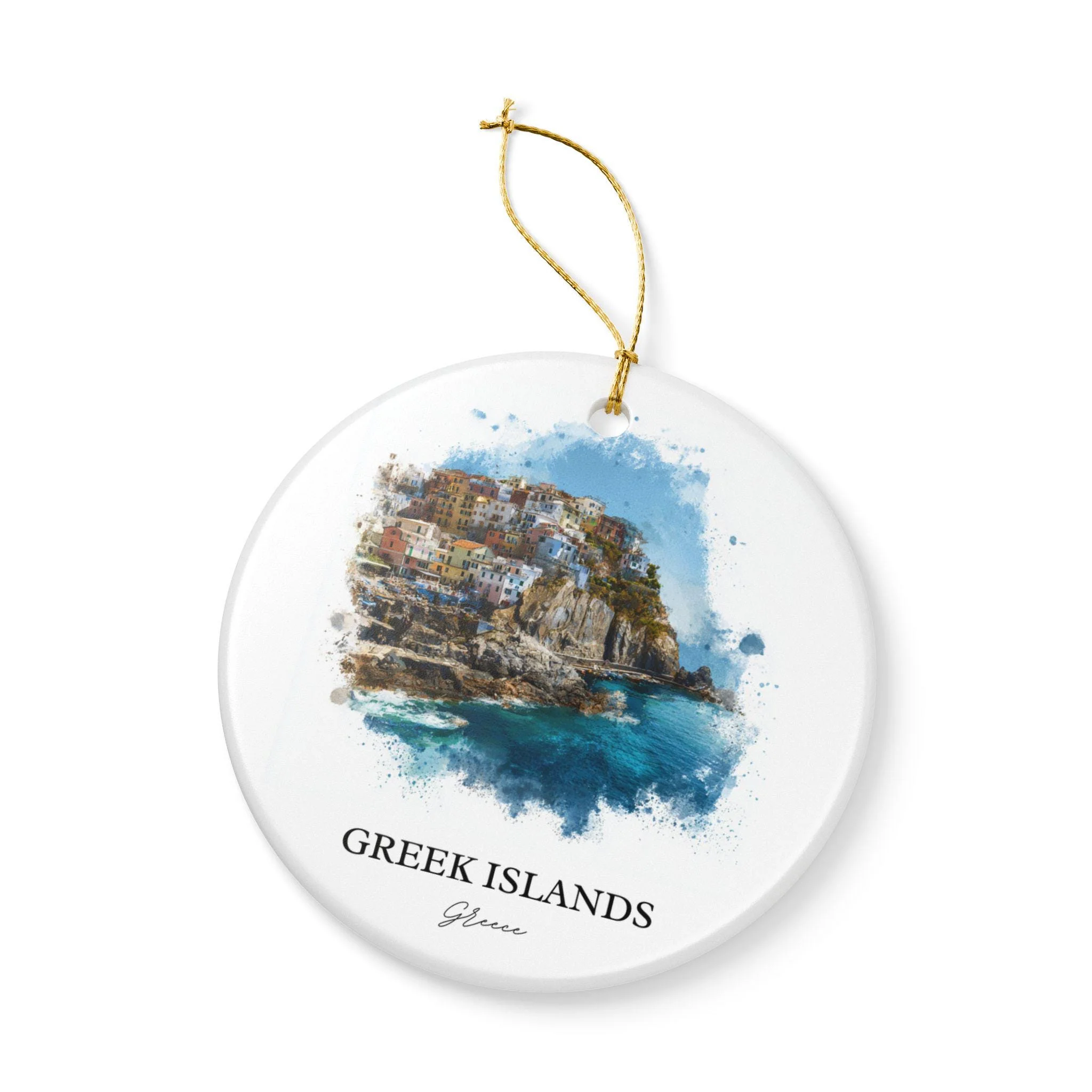 Greek Islands Ornament: Unique Greece Souvenir, Greek Islands Xmas Decor, and Authentic Greek Islands Gift - Image 3