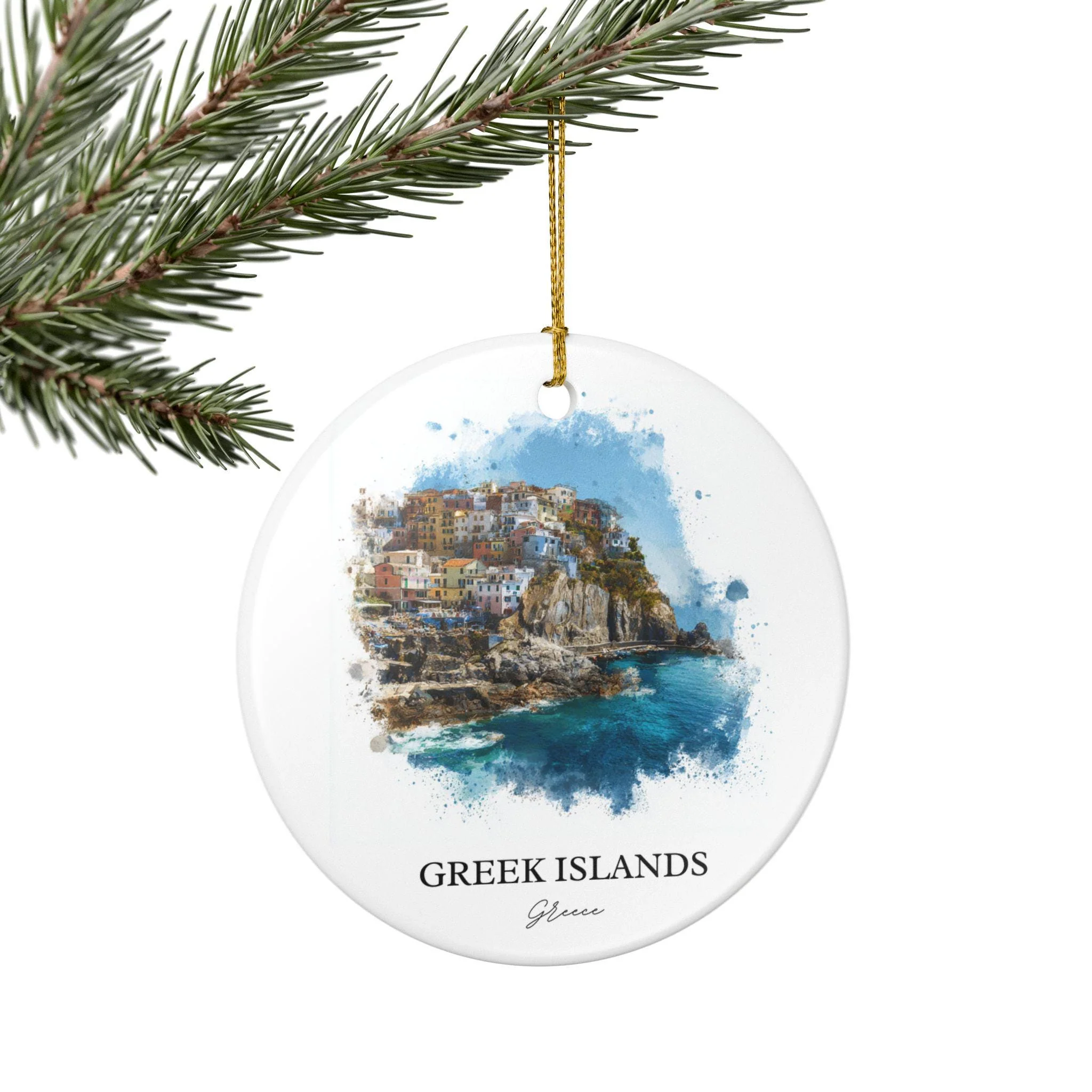 Greek Islands Ornament: Unique Greece Souvenir, Greek Islands Xmas Decor, and Authentic Greek Islands Gift - Image 5