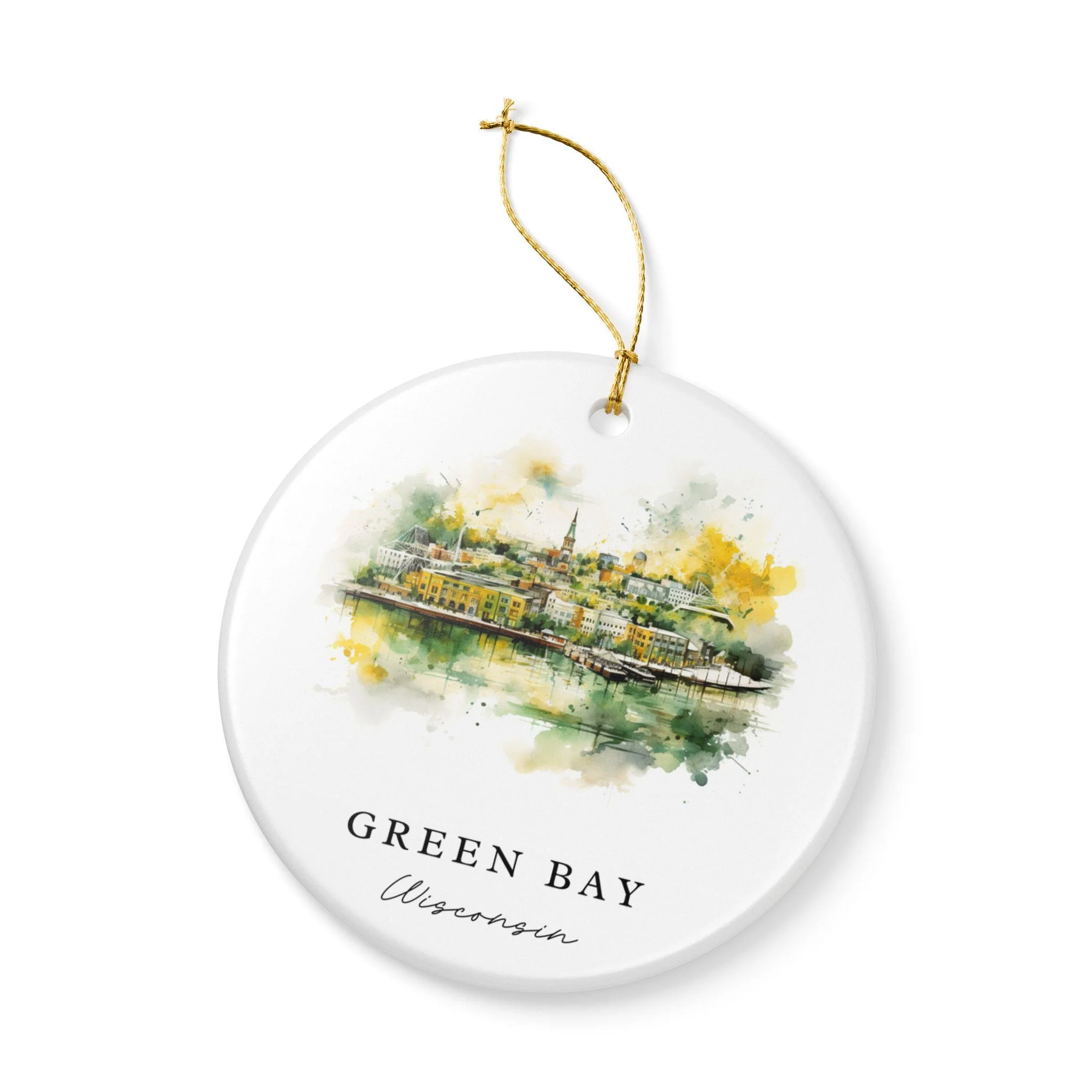 Green Bay Ornament: Unique Green Bay Souvenir, Wisconsin Xmas Decor, and Authentic Green Bay WI Gift - Image 3