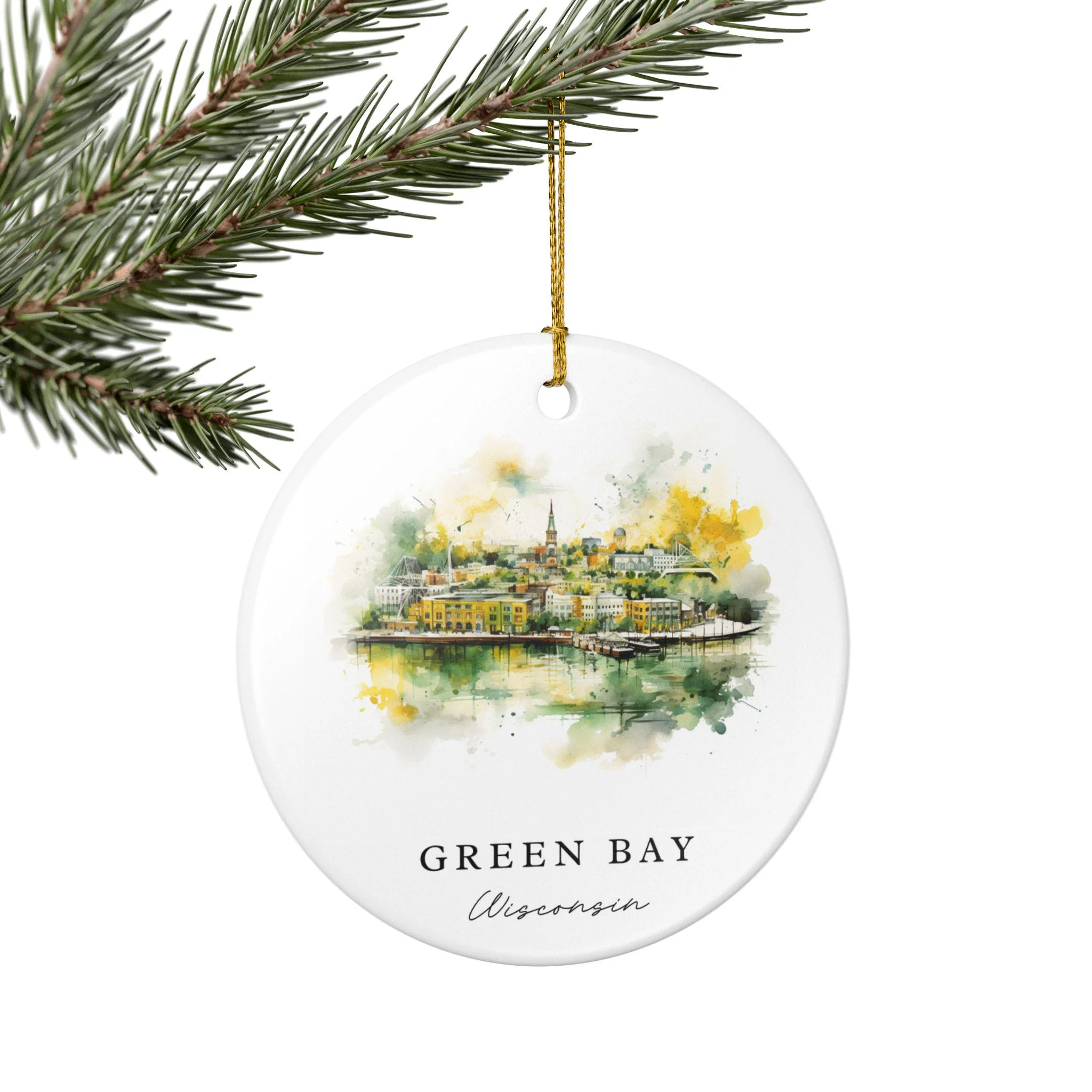 Green Bay Ornament: Unique Green Bay Souvenir, Wisconsin Xmas Decor, and Authentic Green Bay WI Gift - Image 5