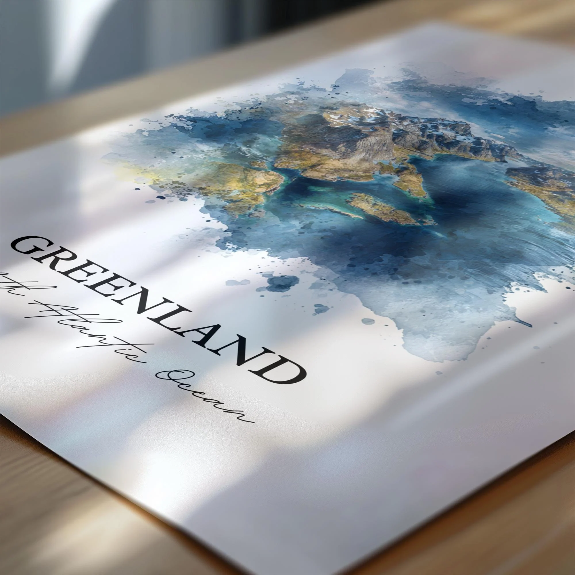 Greenland, Greenland – Watercolor Art Print - Image 2