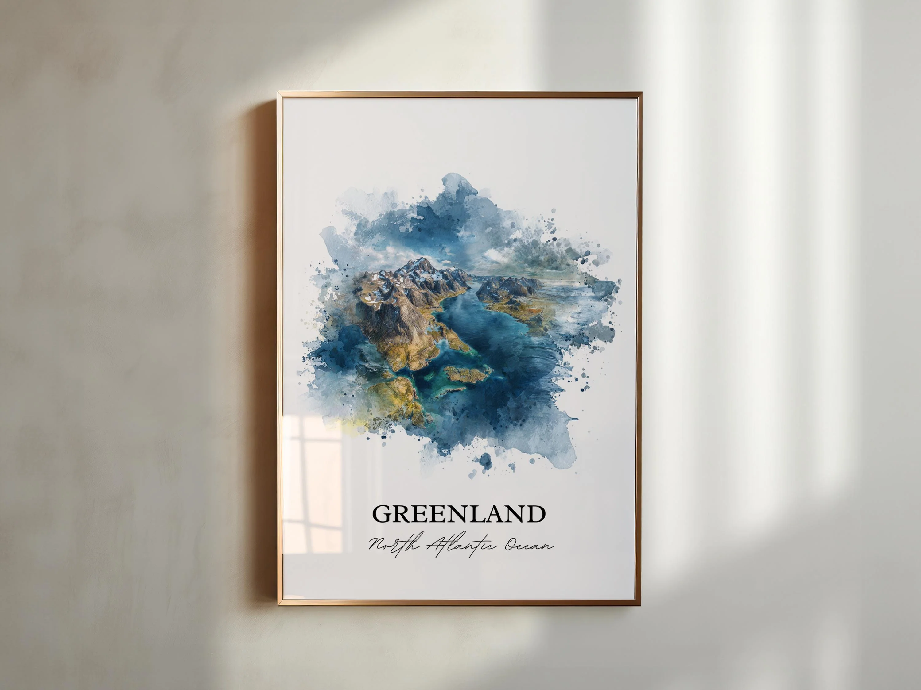 Greenland, Greenland – Watercolor Art Print - Image 3