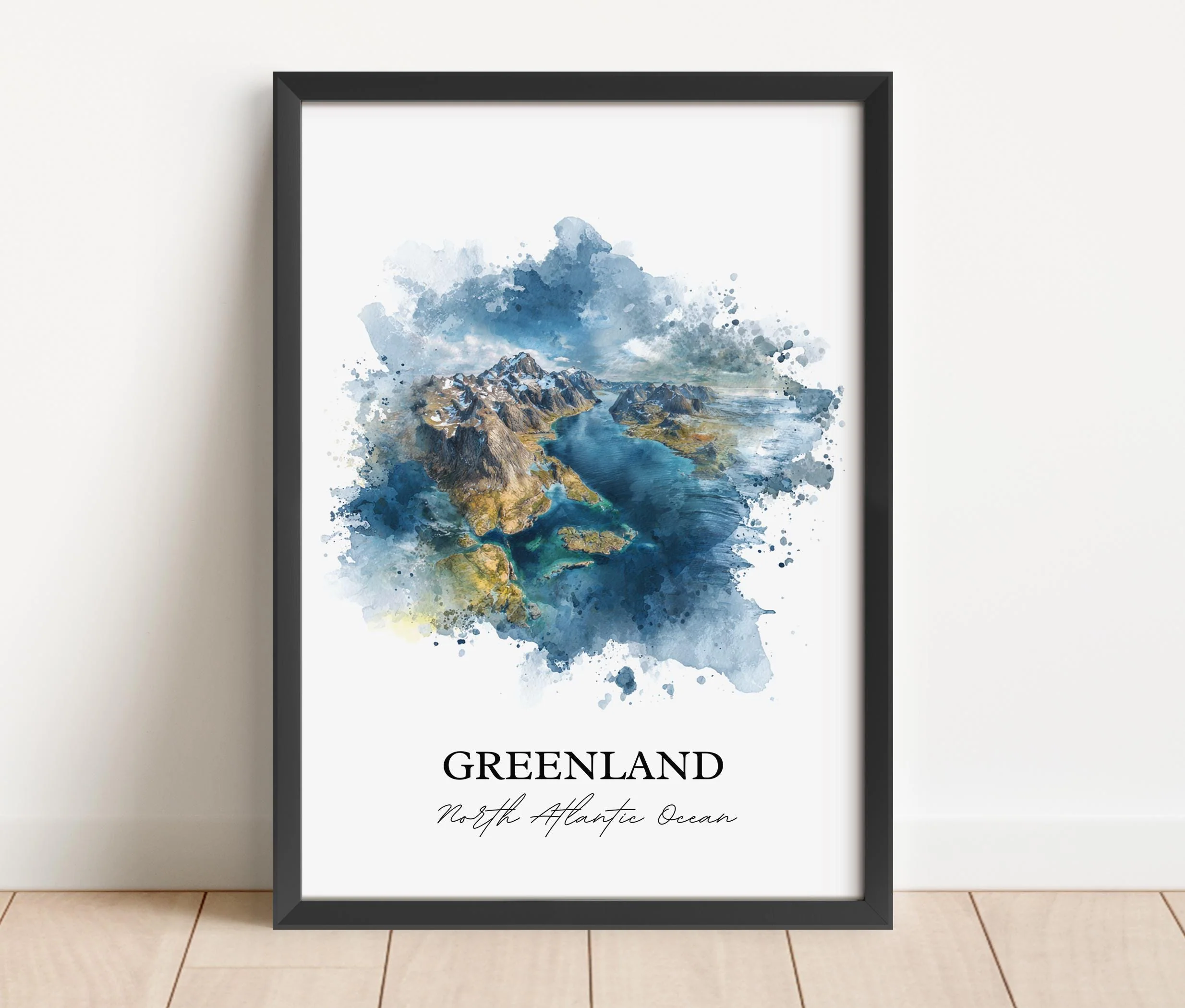 Greenland, Greenland – Watercolor Art Print - Image 4