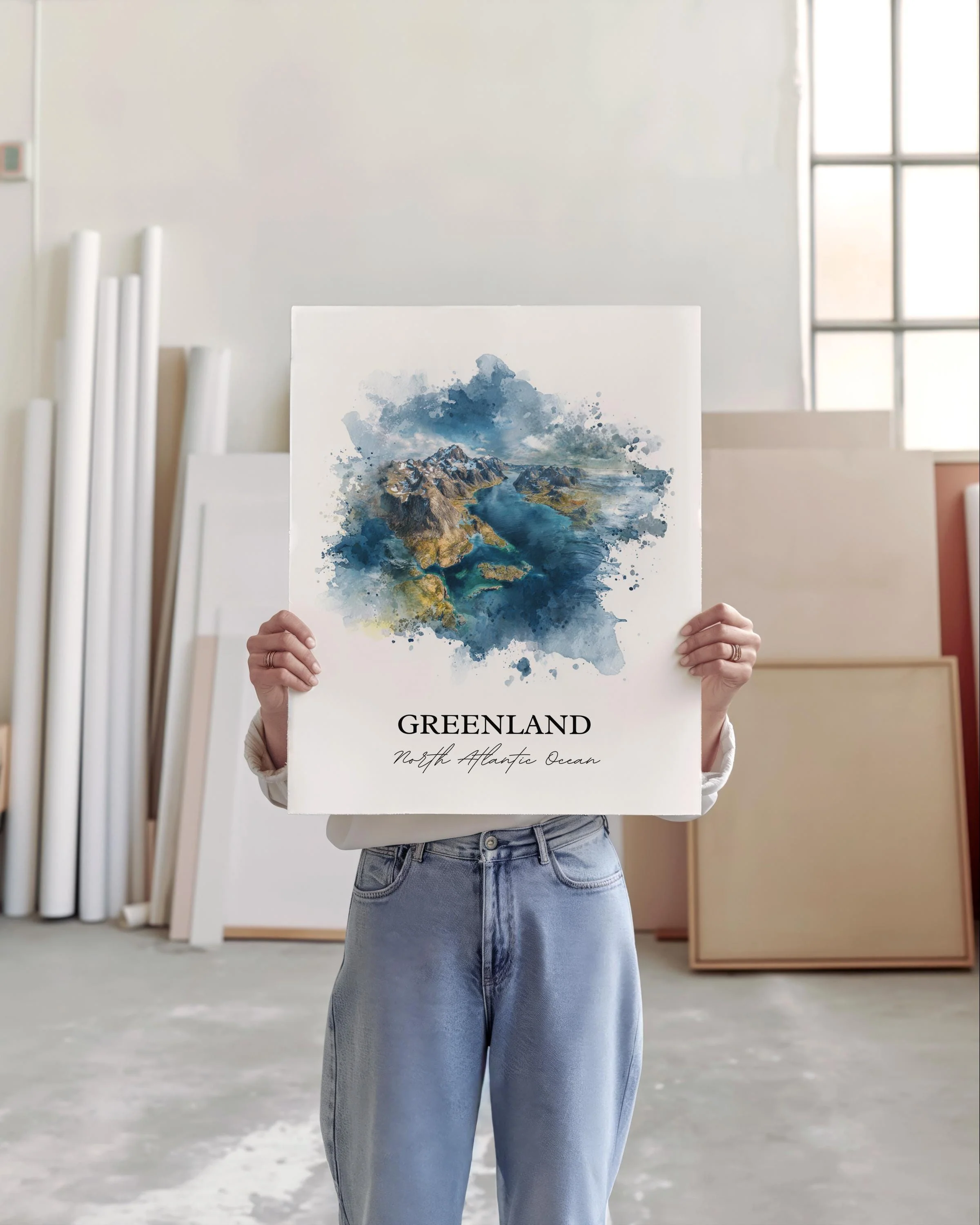 Greenland, Greenland – Watercolor Art Print - Image 5