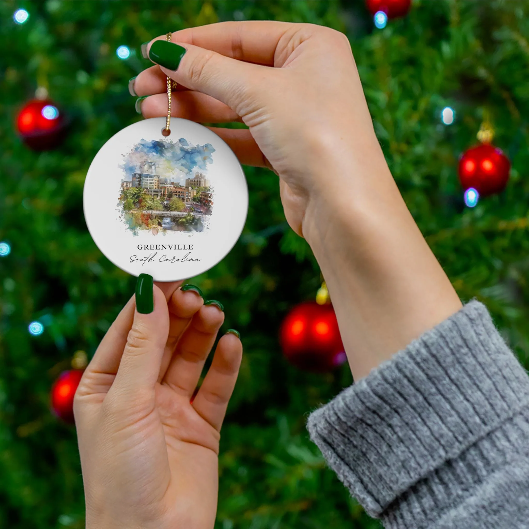 Greenville, South Carolina Christmas Ornament - Image 3