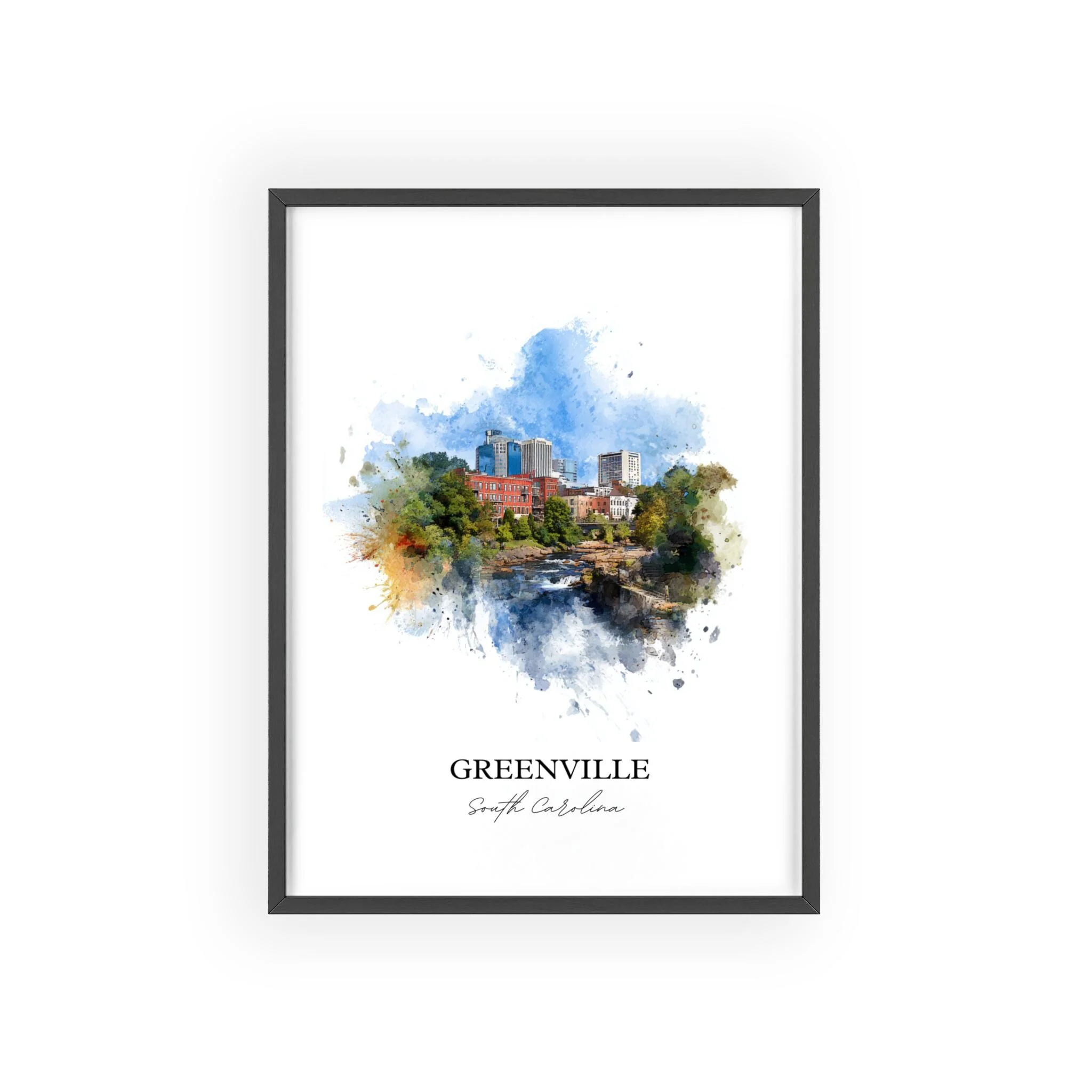 Greenville, South Carolina – Watercolor Art Print - Image 10