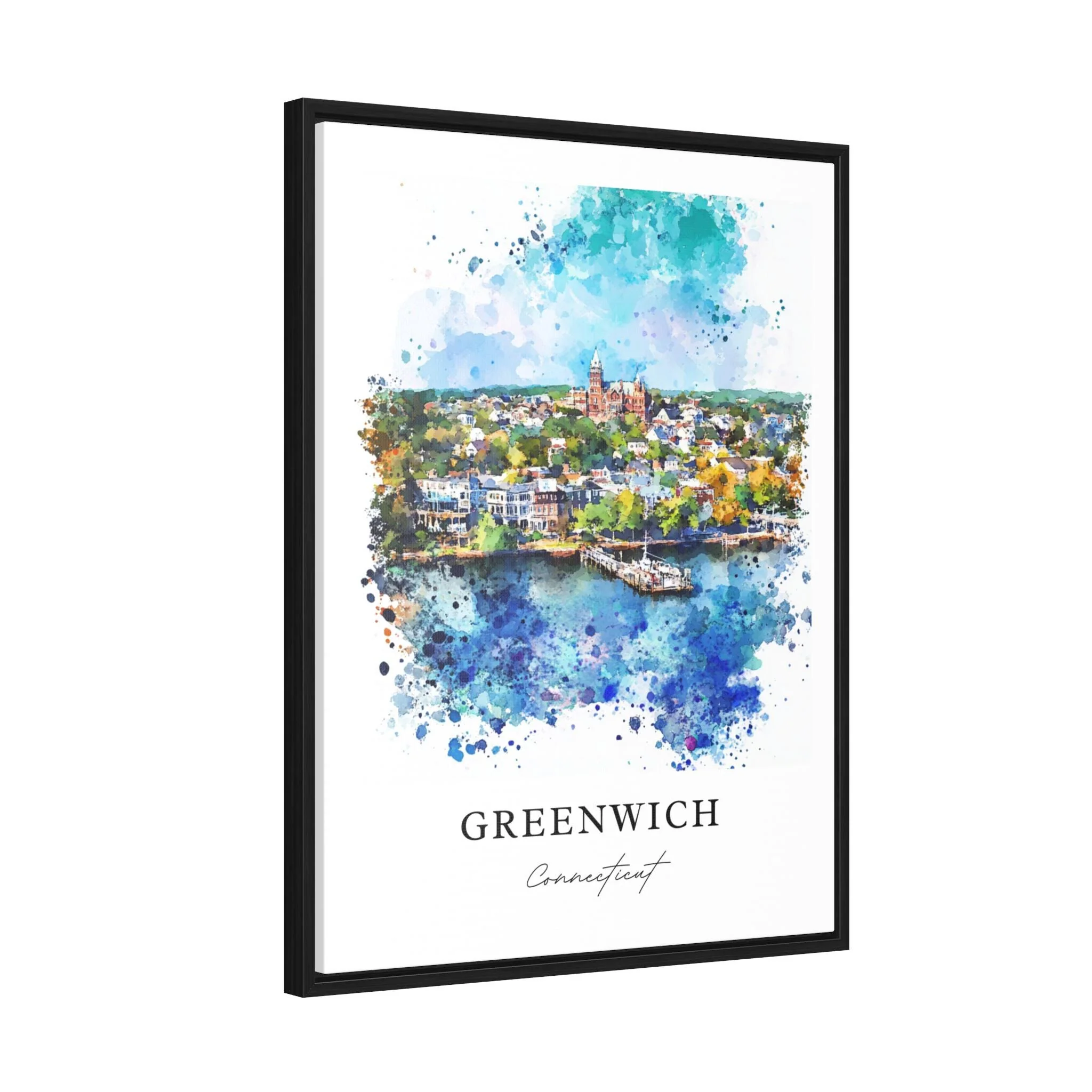 Greenwich, Connecticut, USA – Watercolor Art Print - Image 6