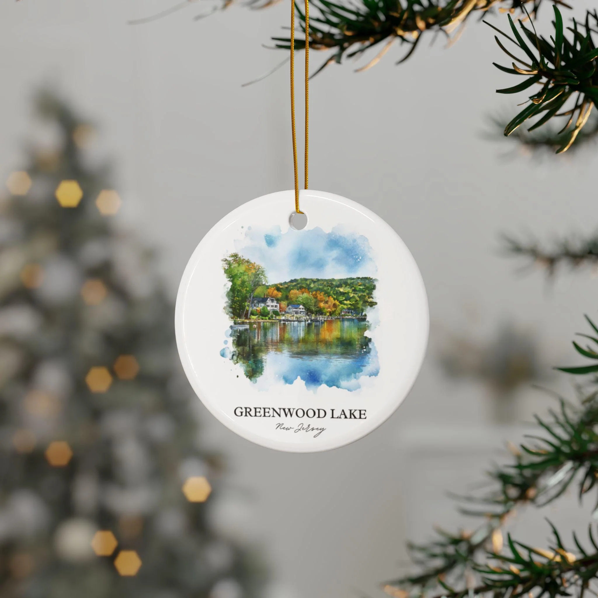 Greenwood Lake NJ Ornament: Unique Greenwood Lake Souvenir, Lake Home Xmas Decor, and Authentic North Jersey Gift - Image 3