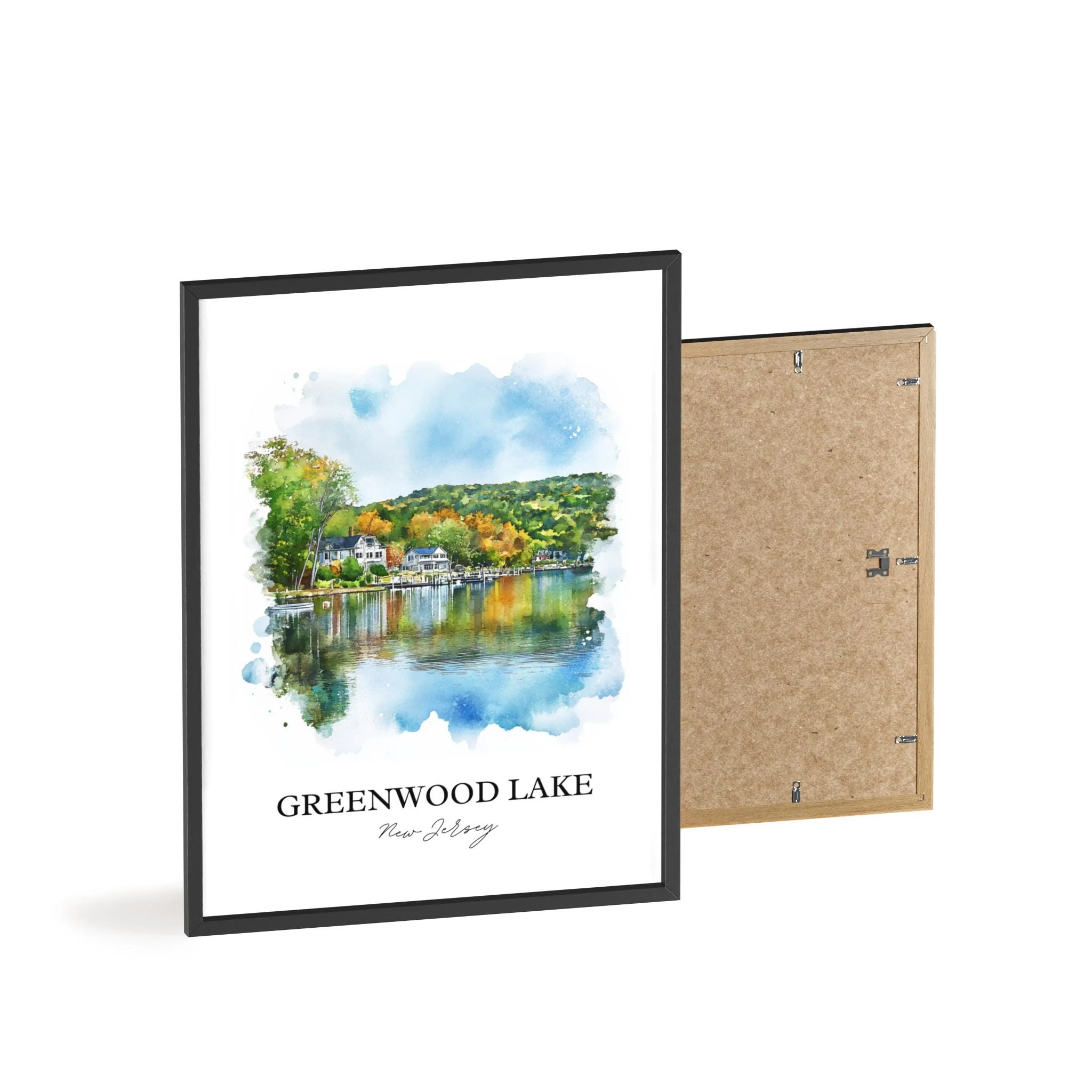 Greenwood Lake, USA – Watercolor Art Print - Image 8
