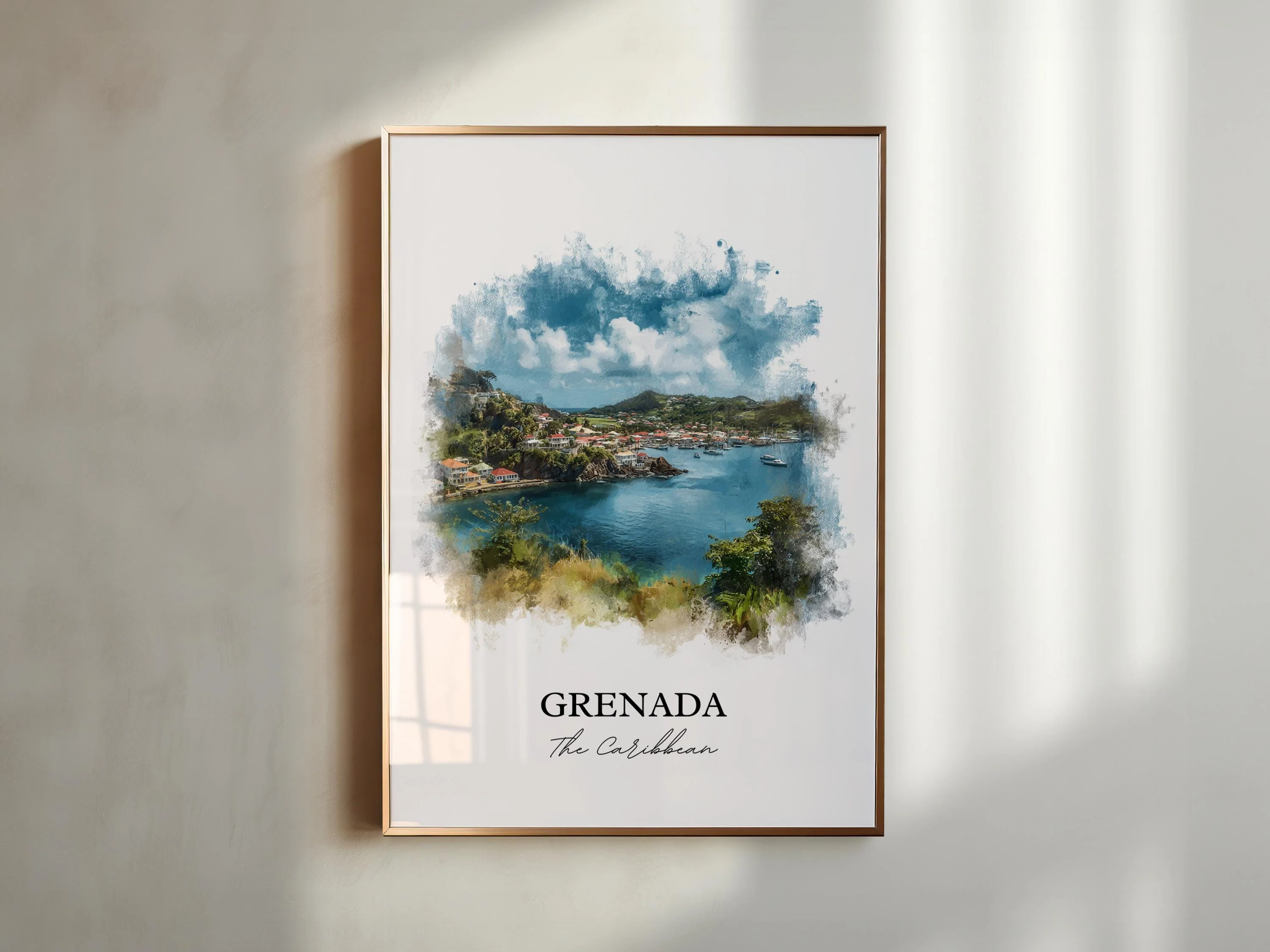Grenada, Caribbean – Watercolor Art Print - Image 3