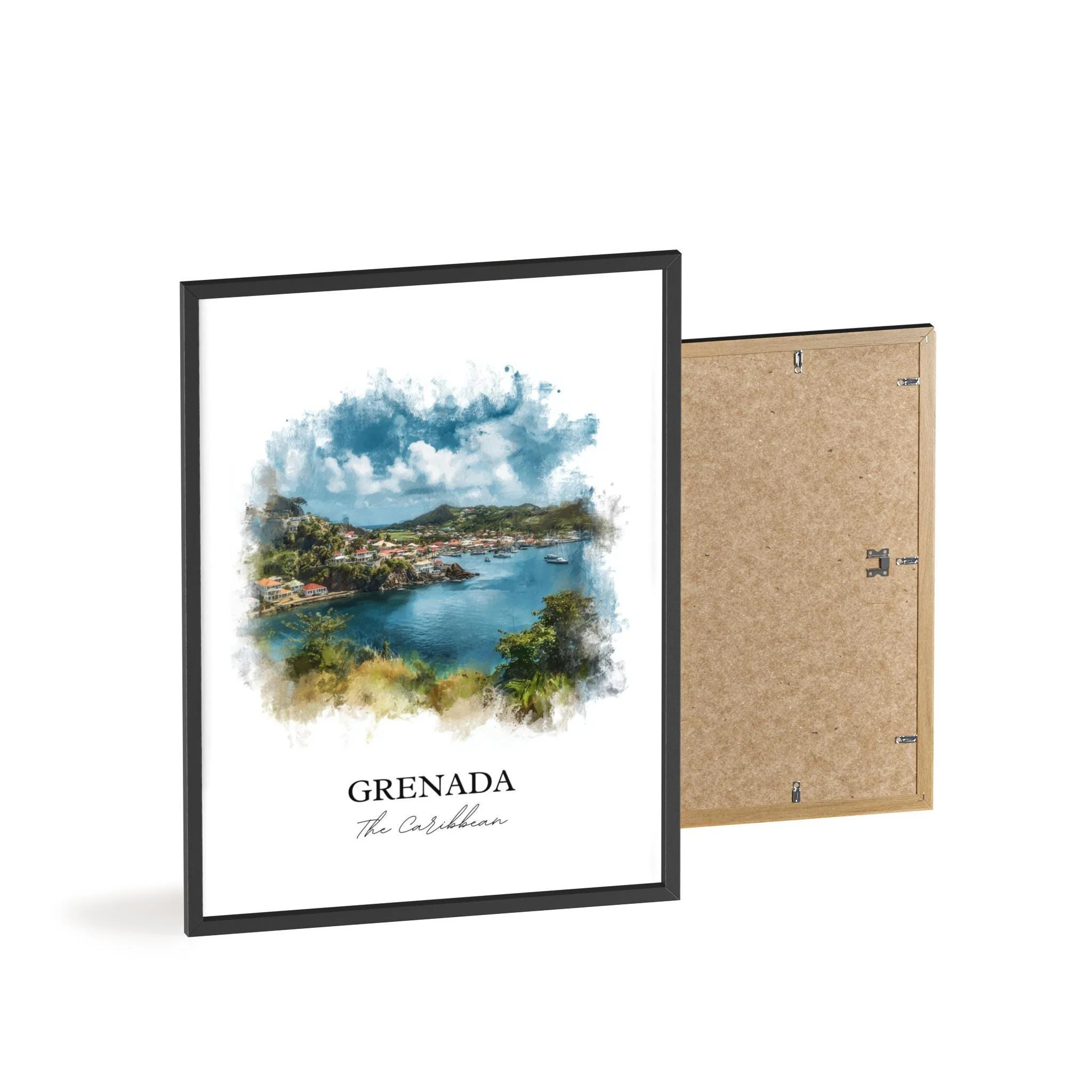 Grenada, Caribbean – Watercolor Art Print - Image 8