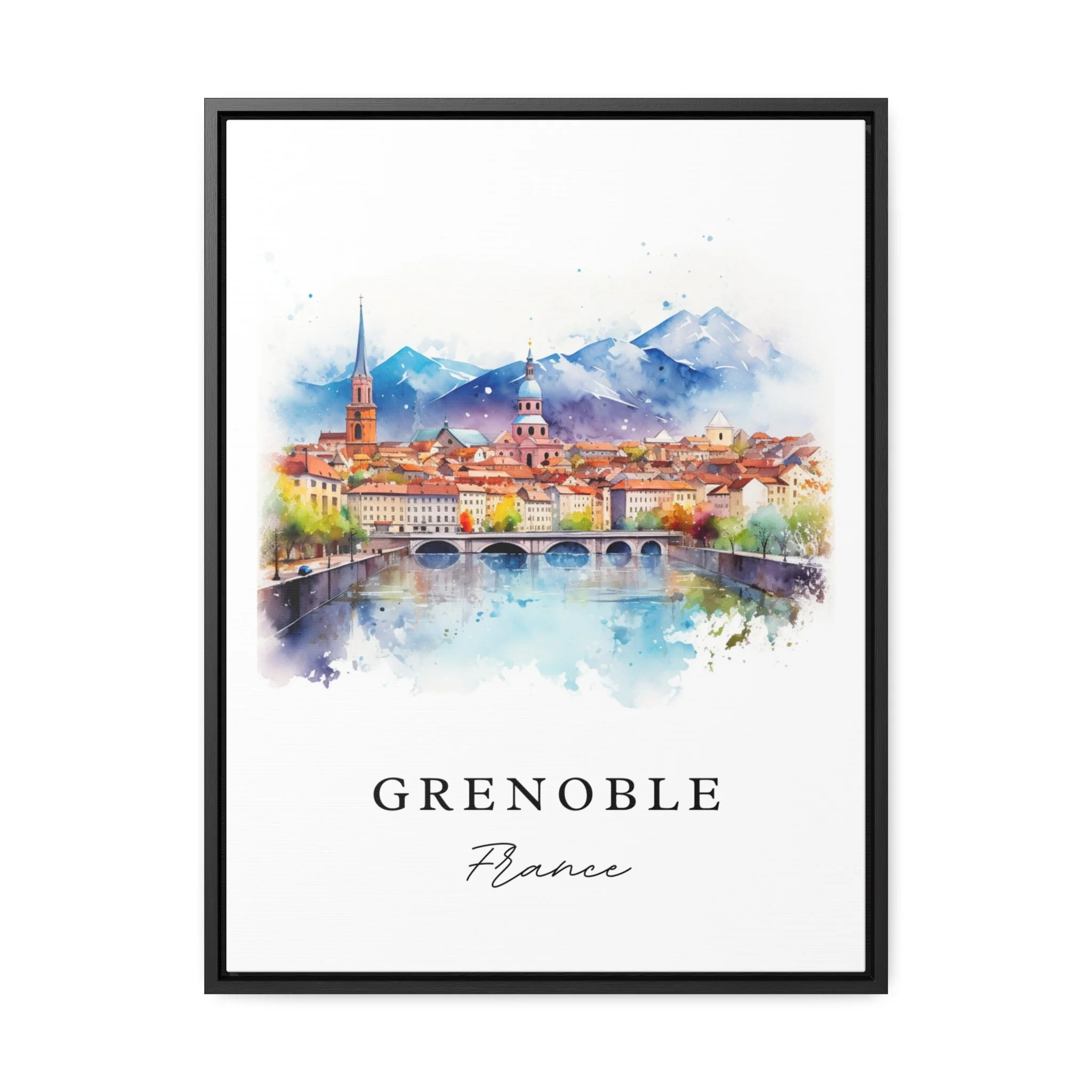 Grenoble, France – Watercolor Art Print - Image 6