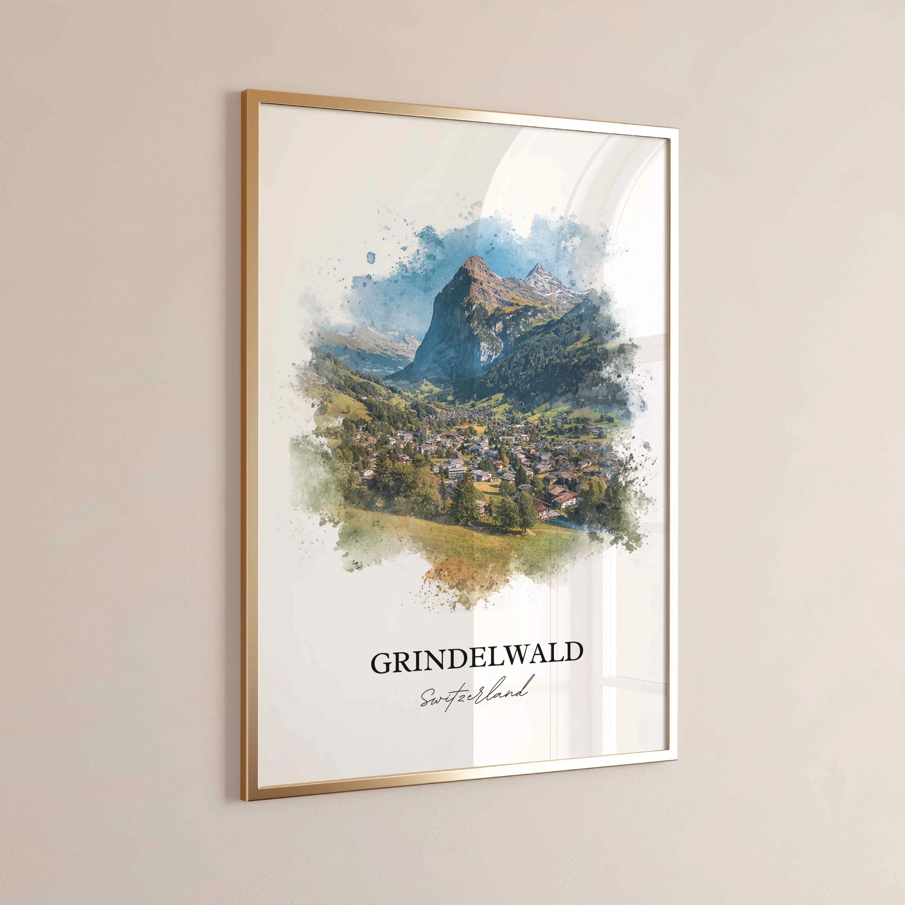 Grindelwald, Switzerland – Watercolor Art Print - Image 11