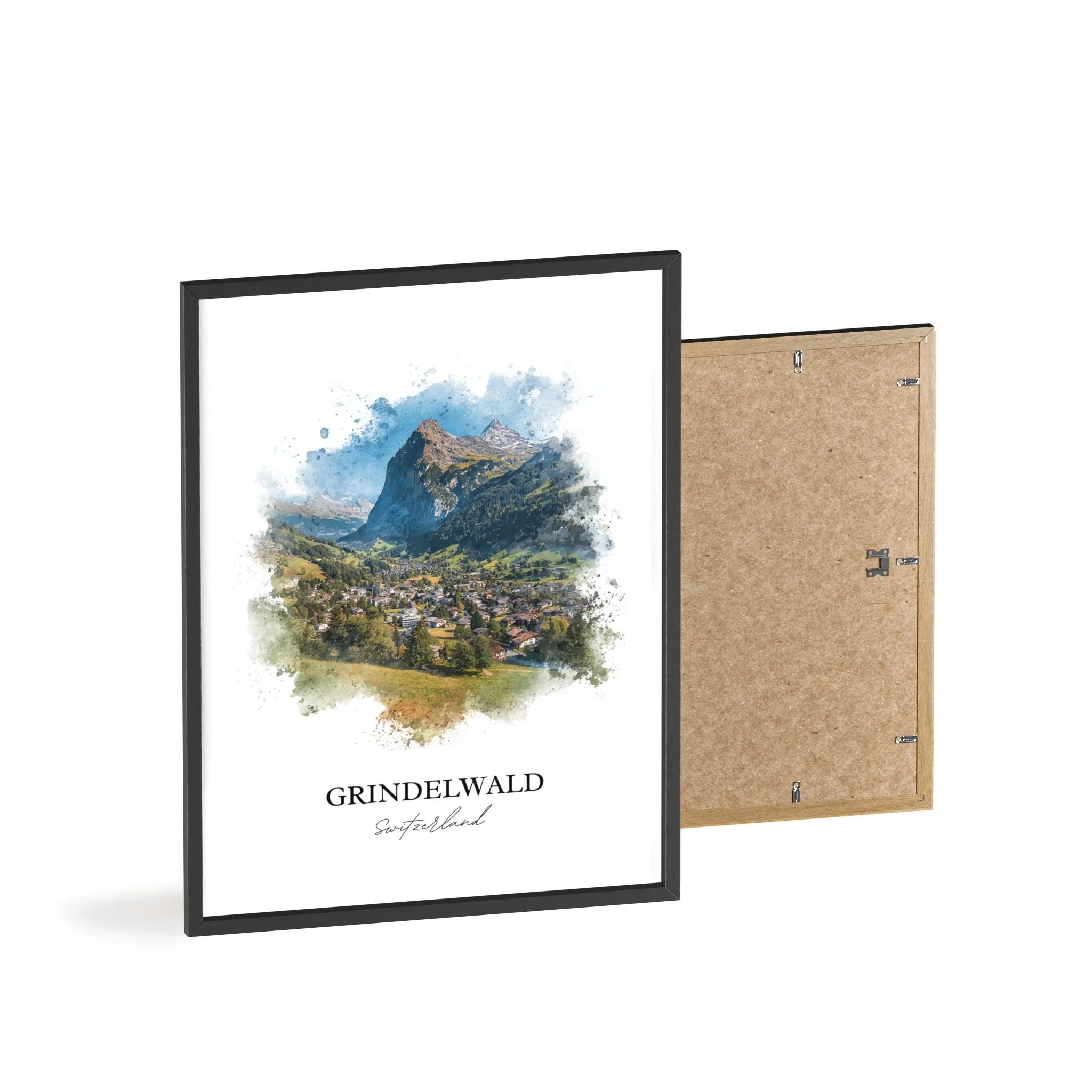 Grindelwald, Switzerland – Watercolor Art Print - Image 5