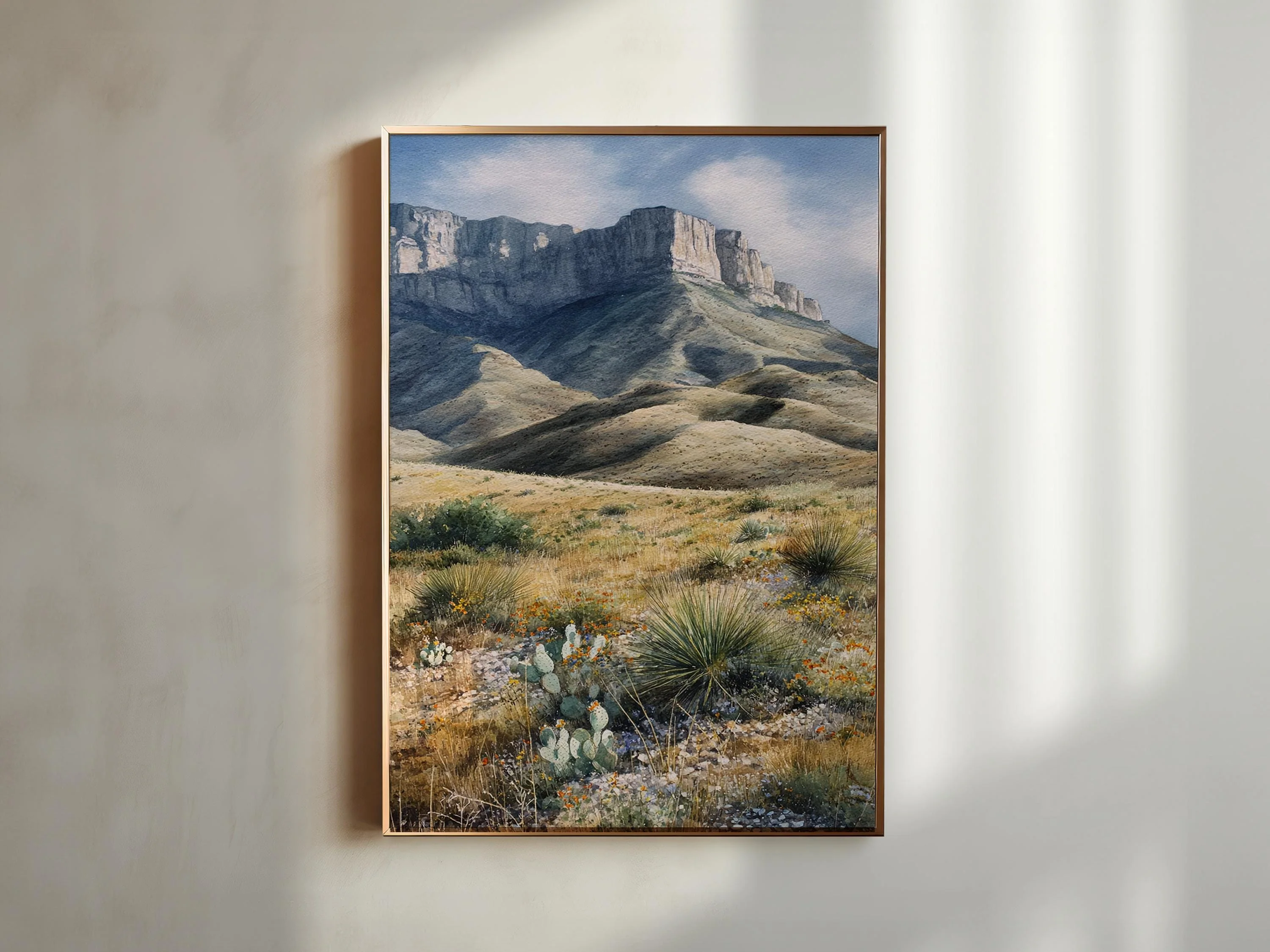Guadalupe Mountains, Texas – Watercolor Art Print - Image 3
