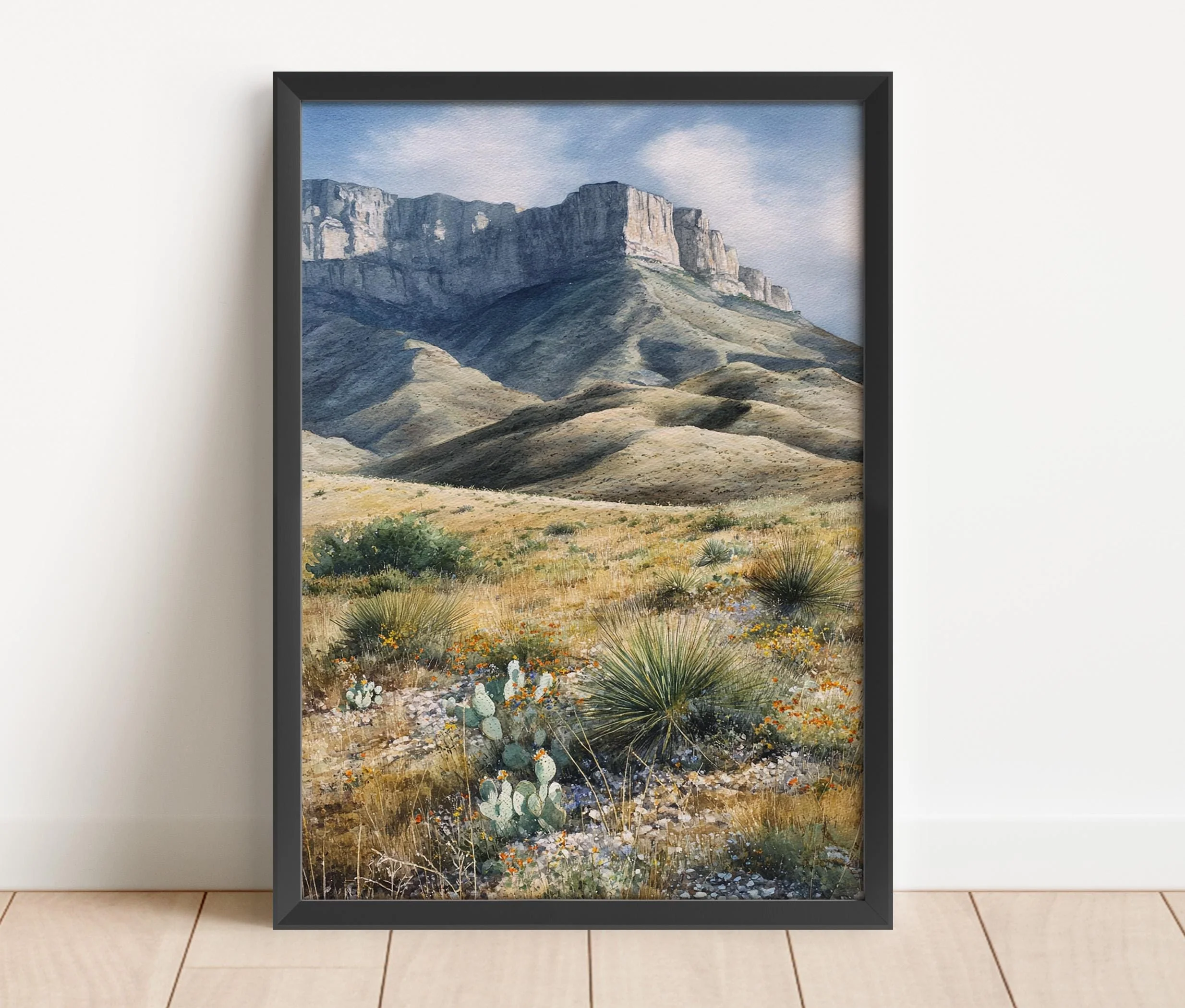 Guadalupe Mountains, Texas – Watercolor Art Print - Image 4
