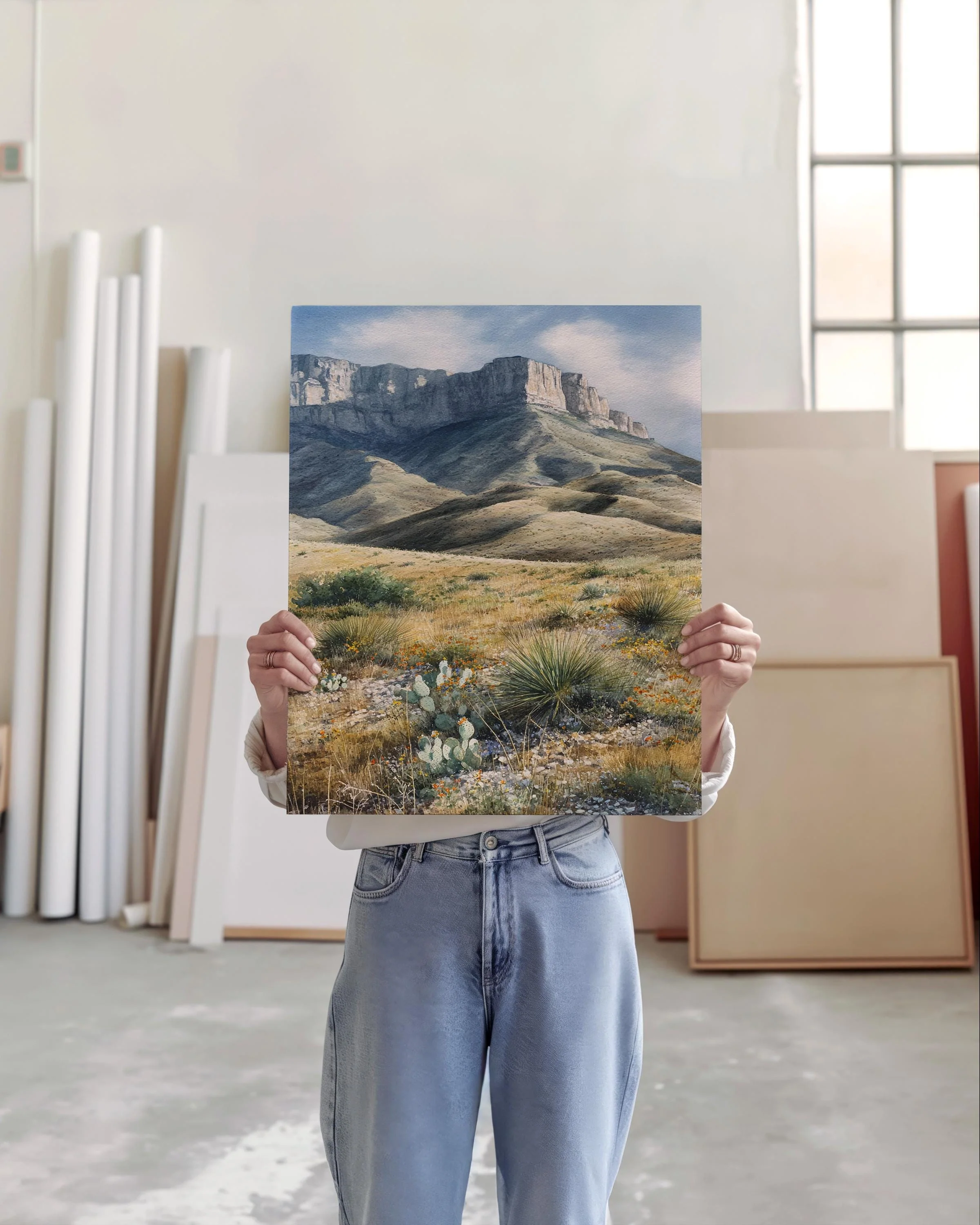 Guadalupe Mountains, Texas – Watercolor Art Print - Image 5