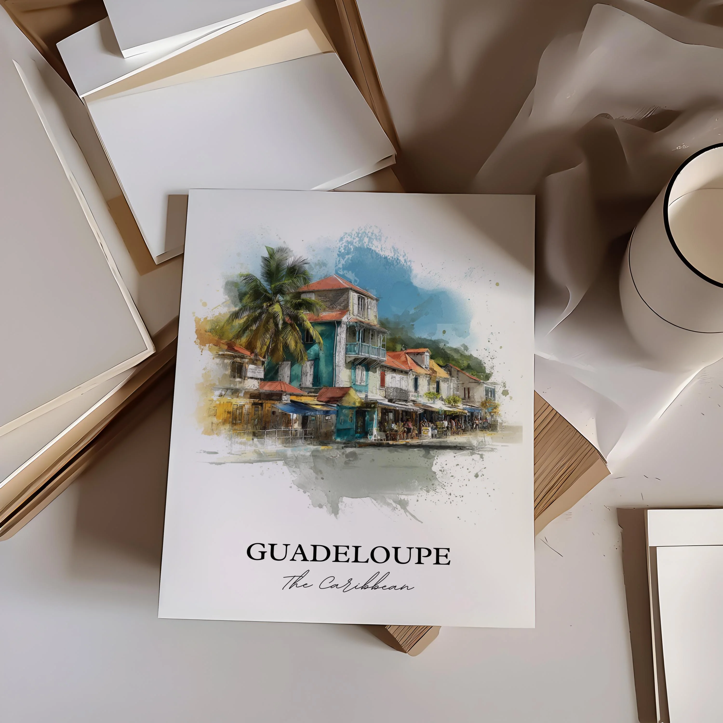 Guadeloupe, Caribbean – Watercolor Art Print - Image 5