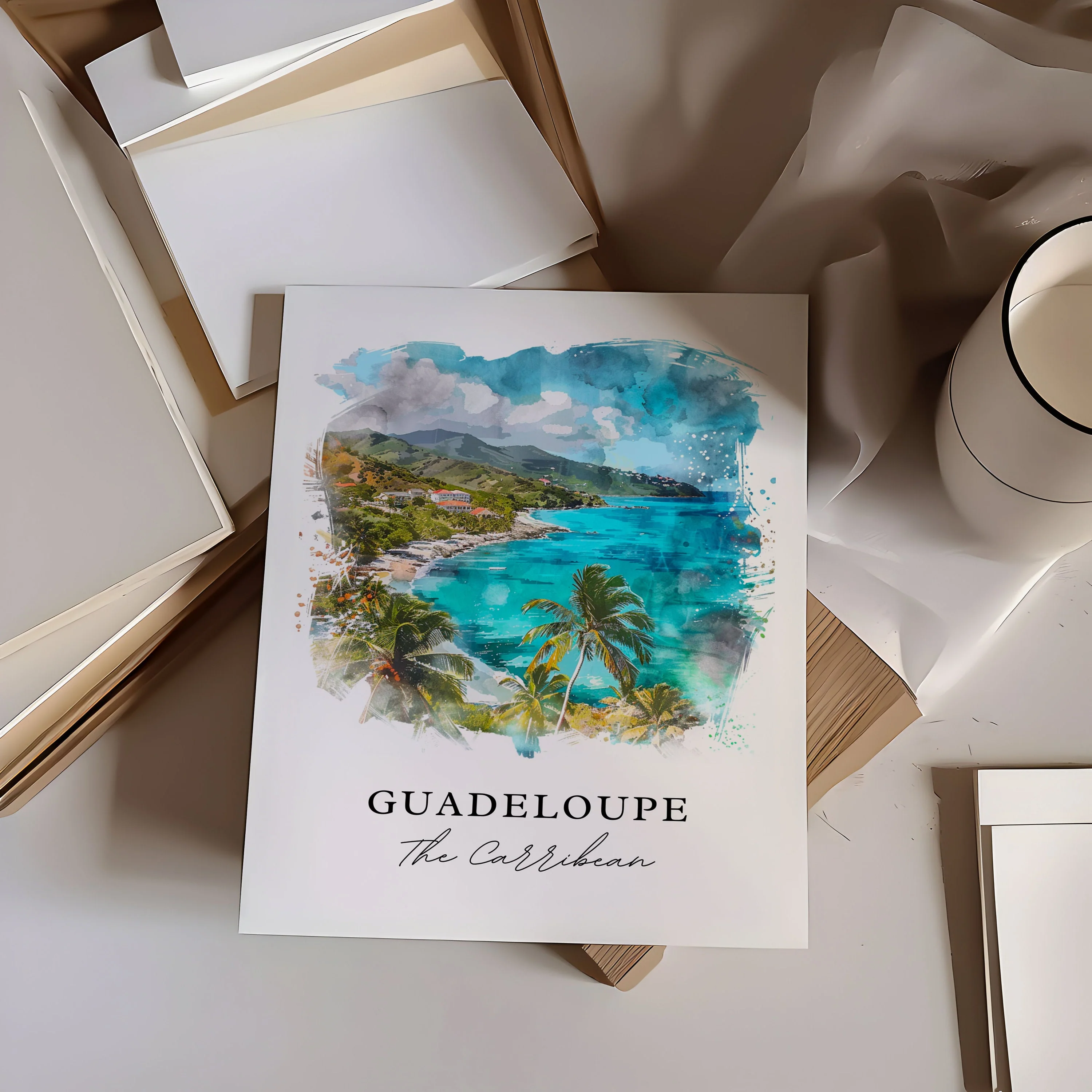 Guadeloupe, Caribbean – Watercolor Art Print - Image 2