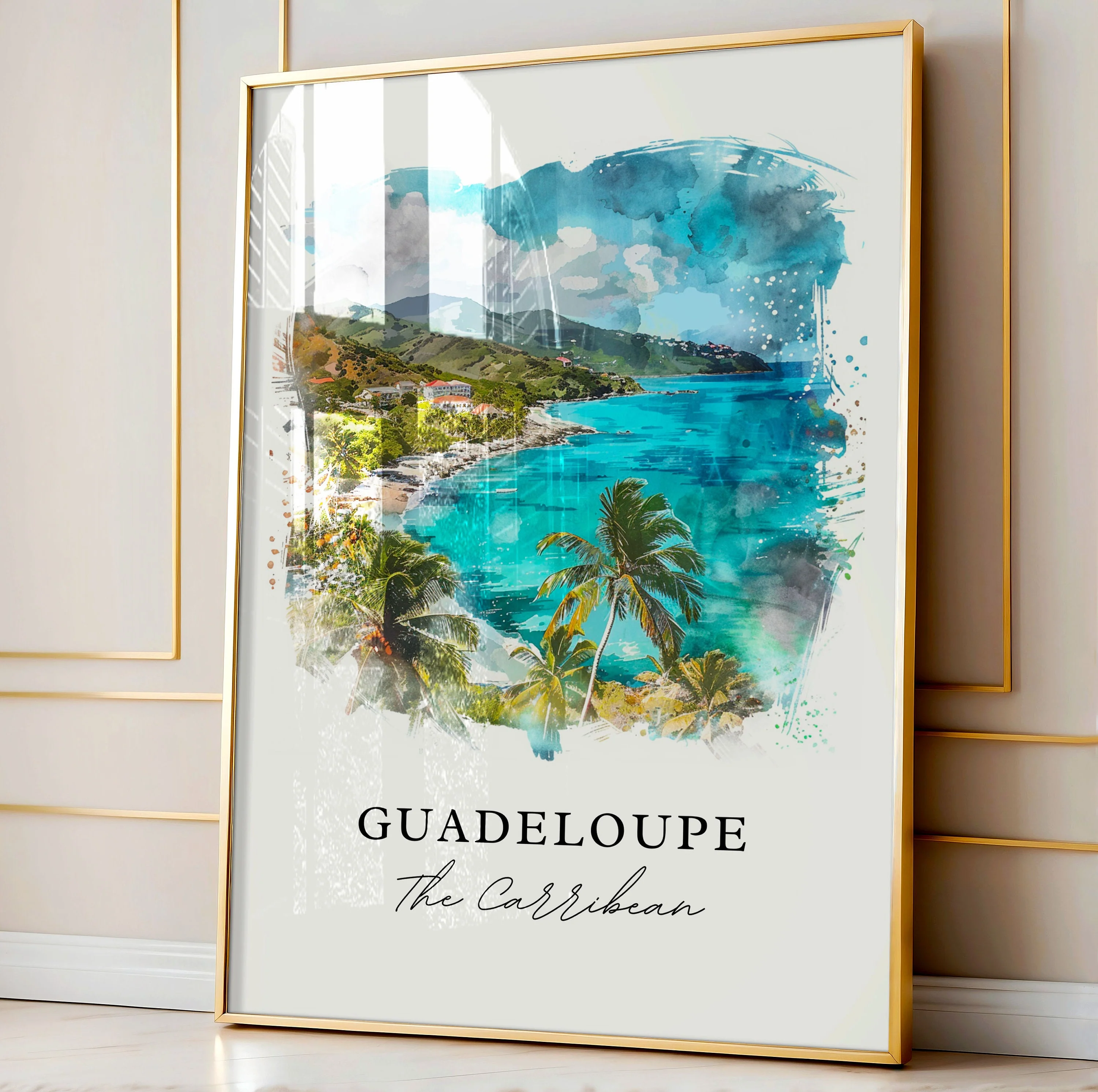 Guadeloupe, Caribbean – Watercolor Art Print - Image 4