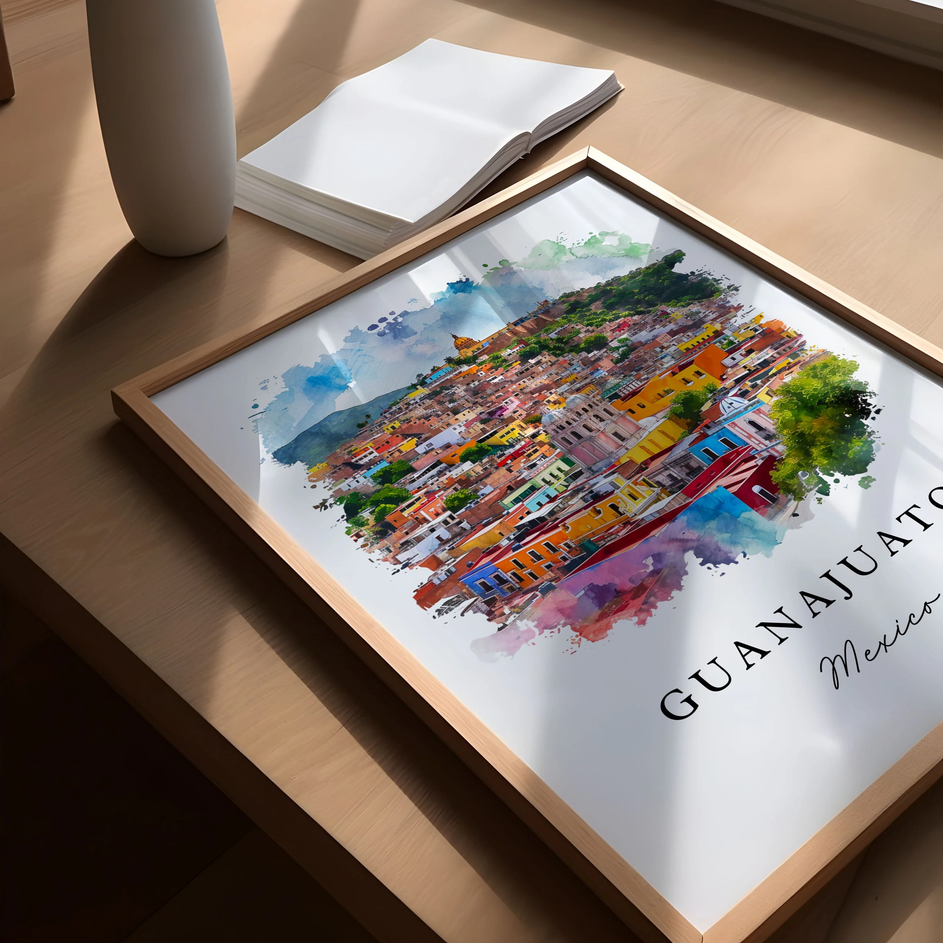 Guanajuato, Mexico – Watercolor Art Print Version 2 - Image 3