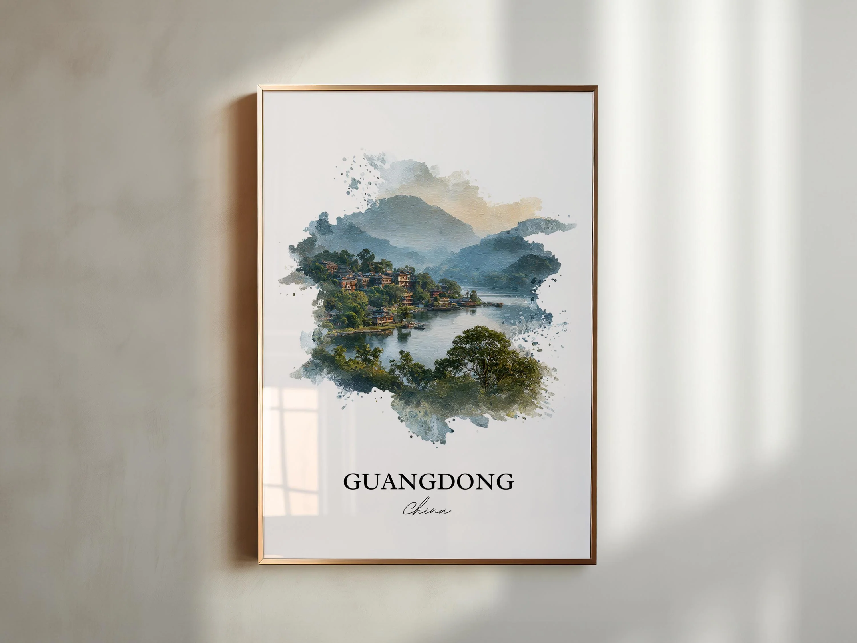 Guangdong, China – Watercolor Art Print - Image 3
