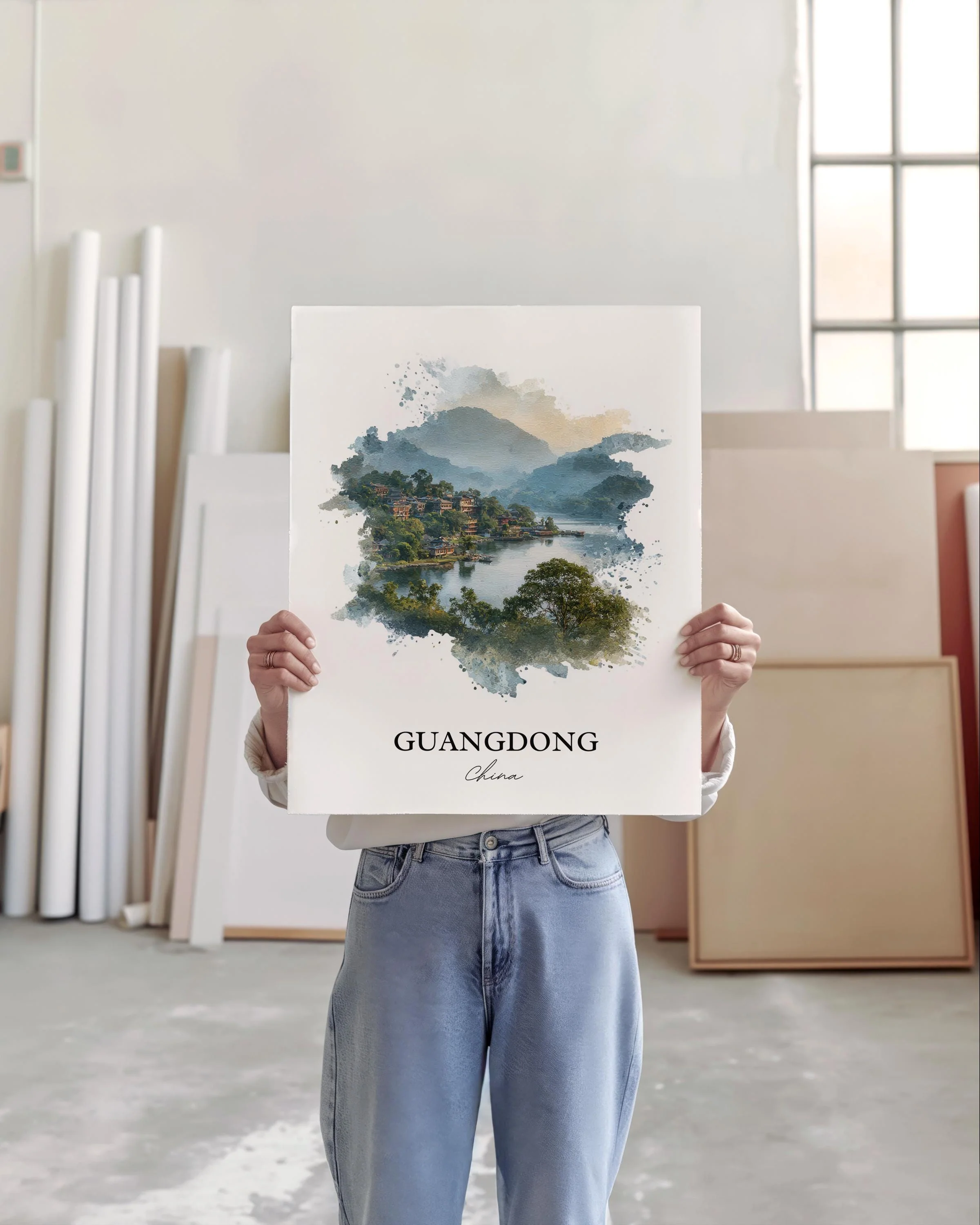 Guangdong, China – Watercolor Art Print - Image 5