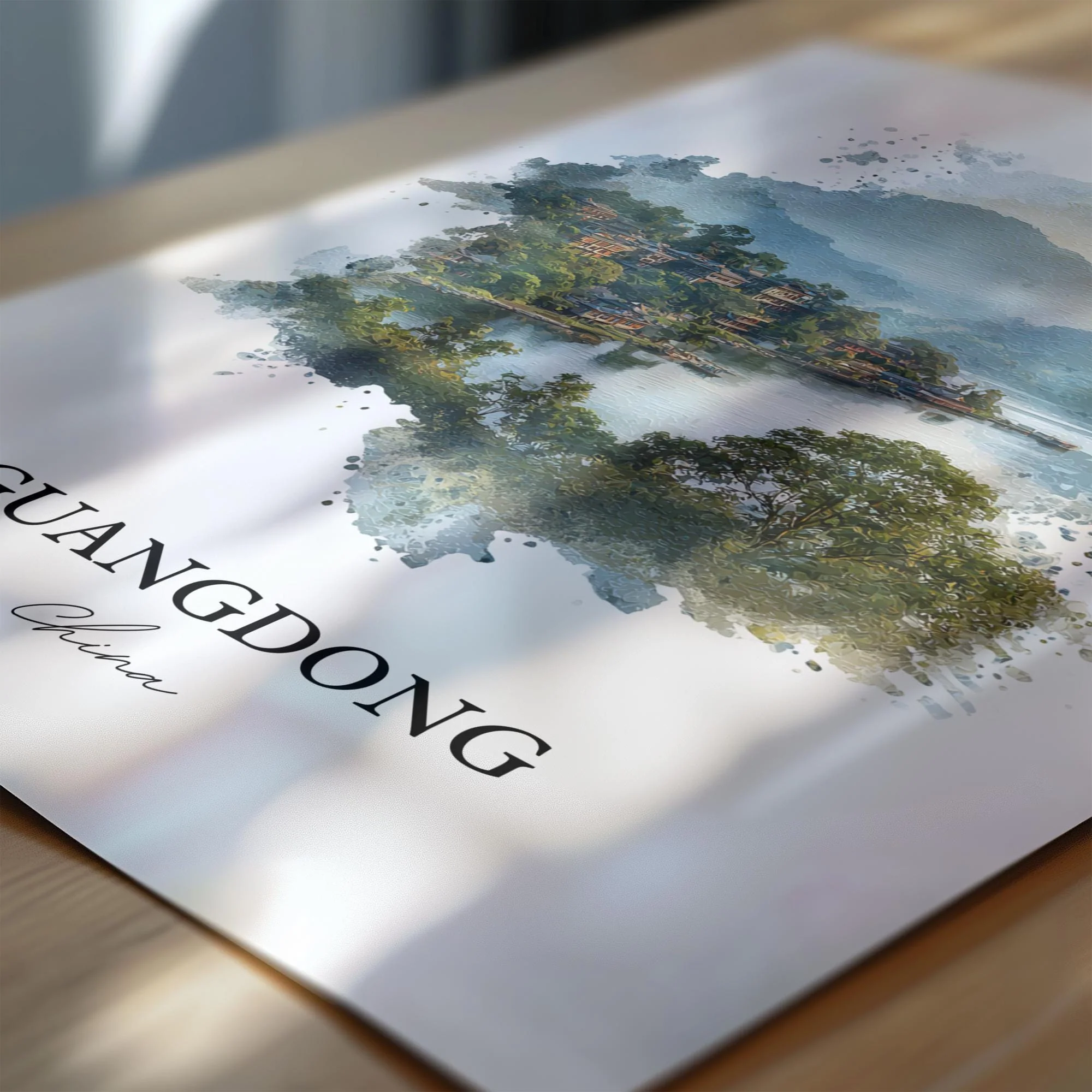 Guangdong, China – Watercolor Art Print - Image 6