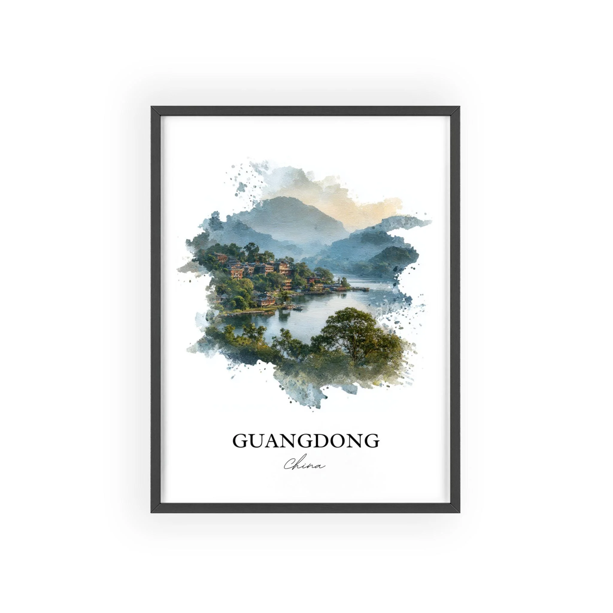 Guangdong, China – Watercolor Art Print - Image 7