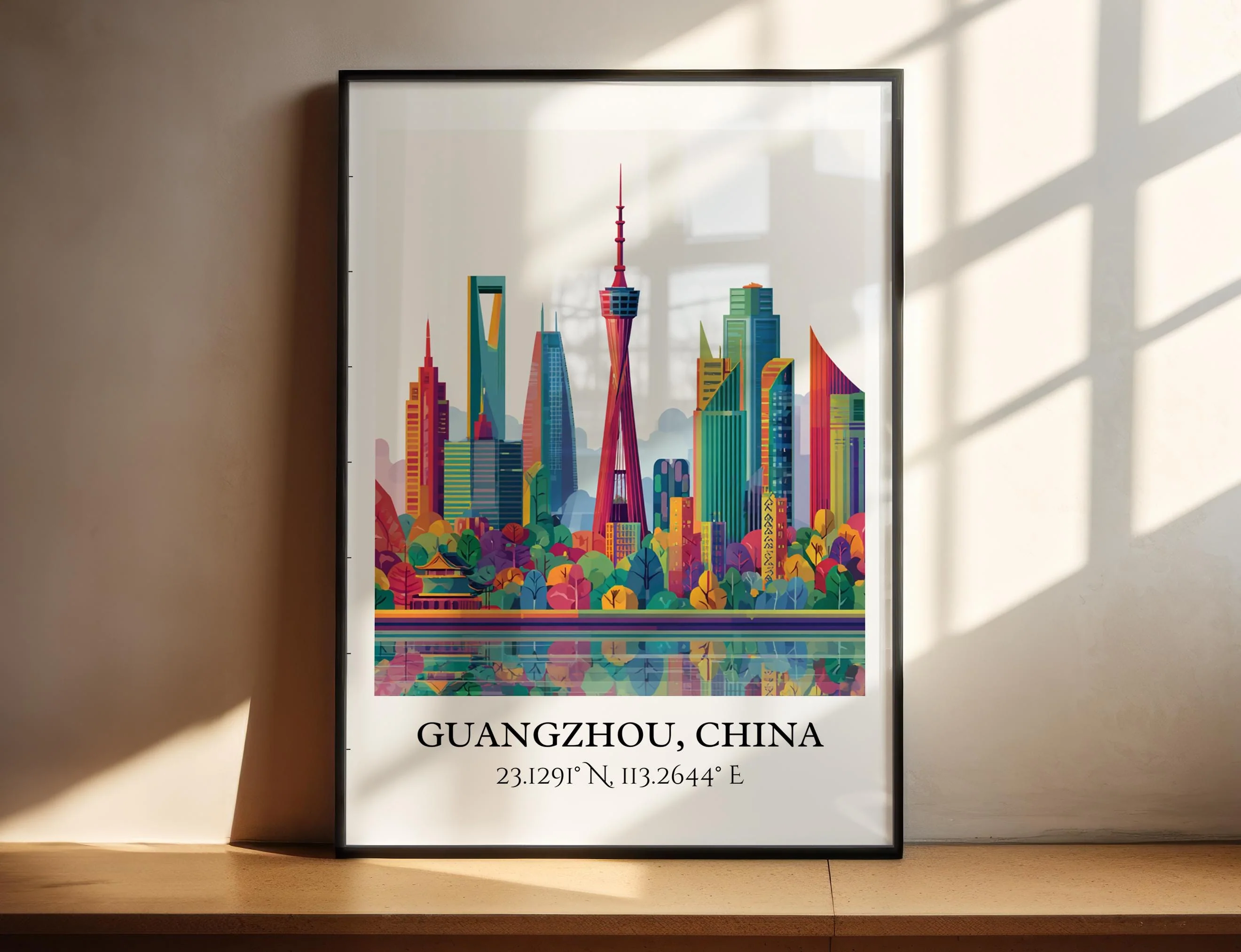 Guangzhou, China – Watercolor Art Print