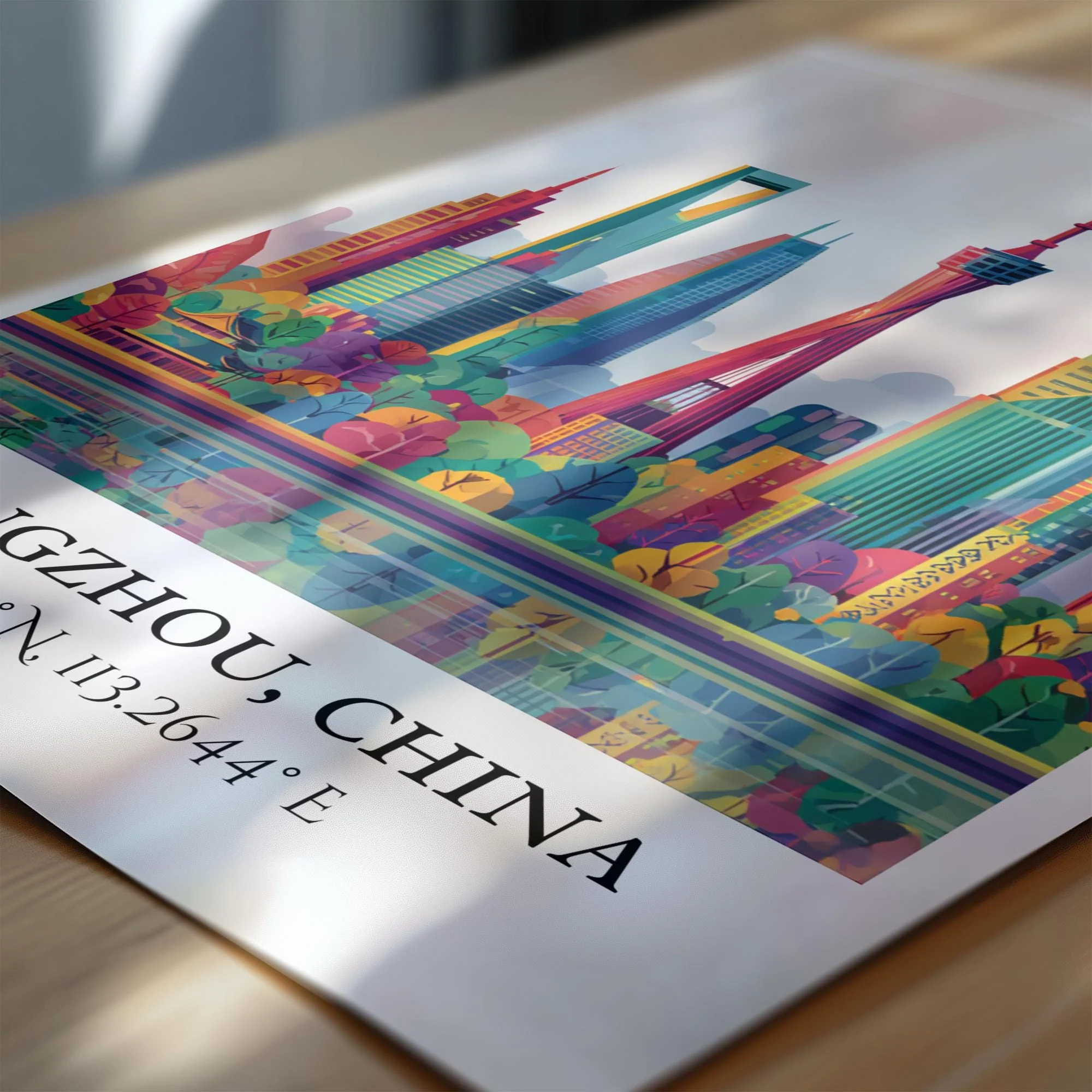 Guangzhou, China – Watercolor Art Print - Image 2