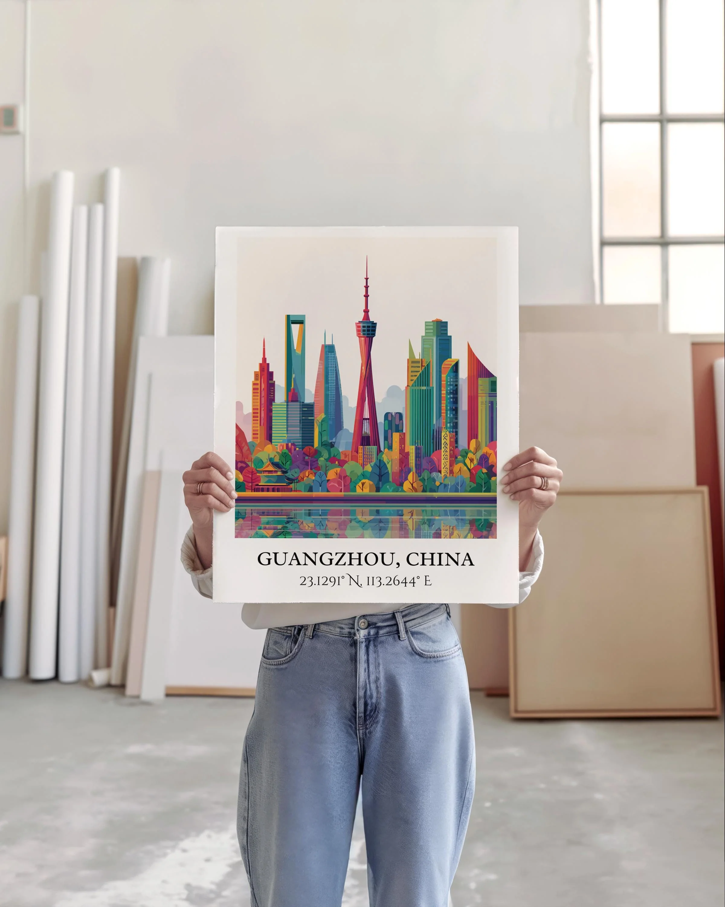 Guangzhou, China – Watercolor Art Print - Image 3