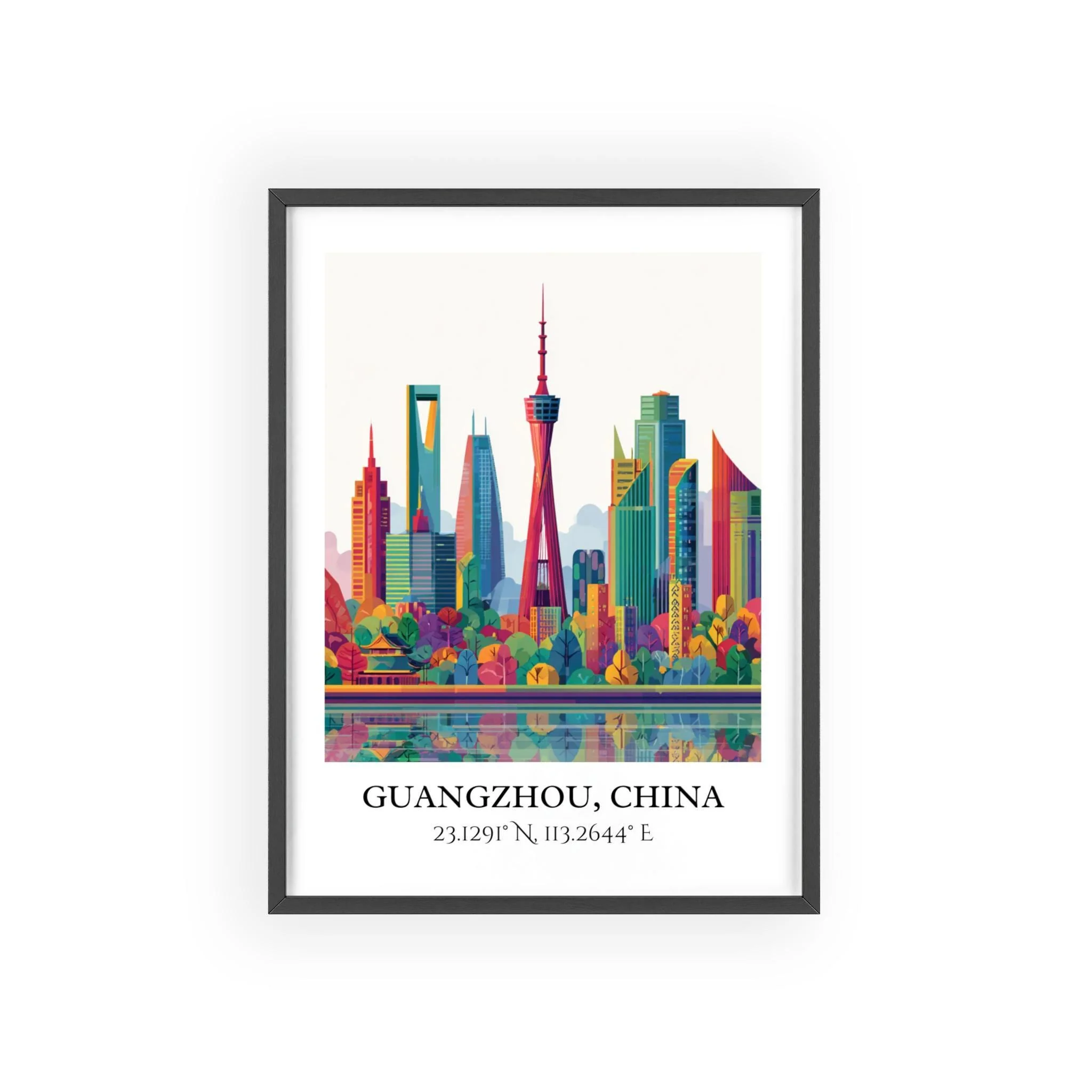 Guangzhou, China – Watercolor Art Print - Image 7