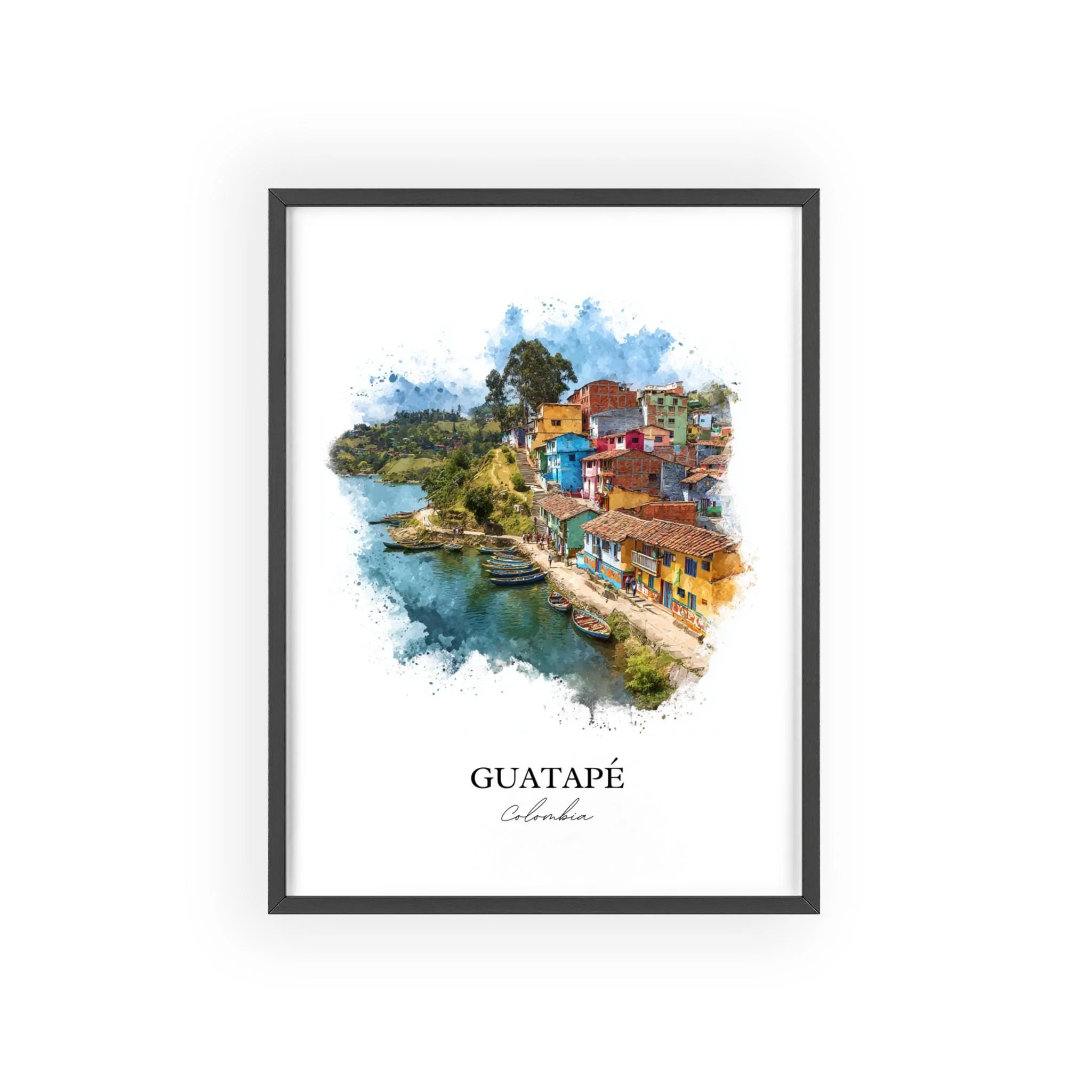 Guatapé, Colombia – Watercolor Art Print - Image 10