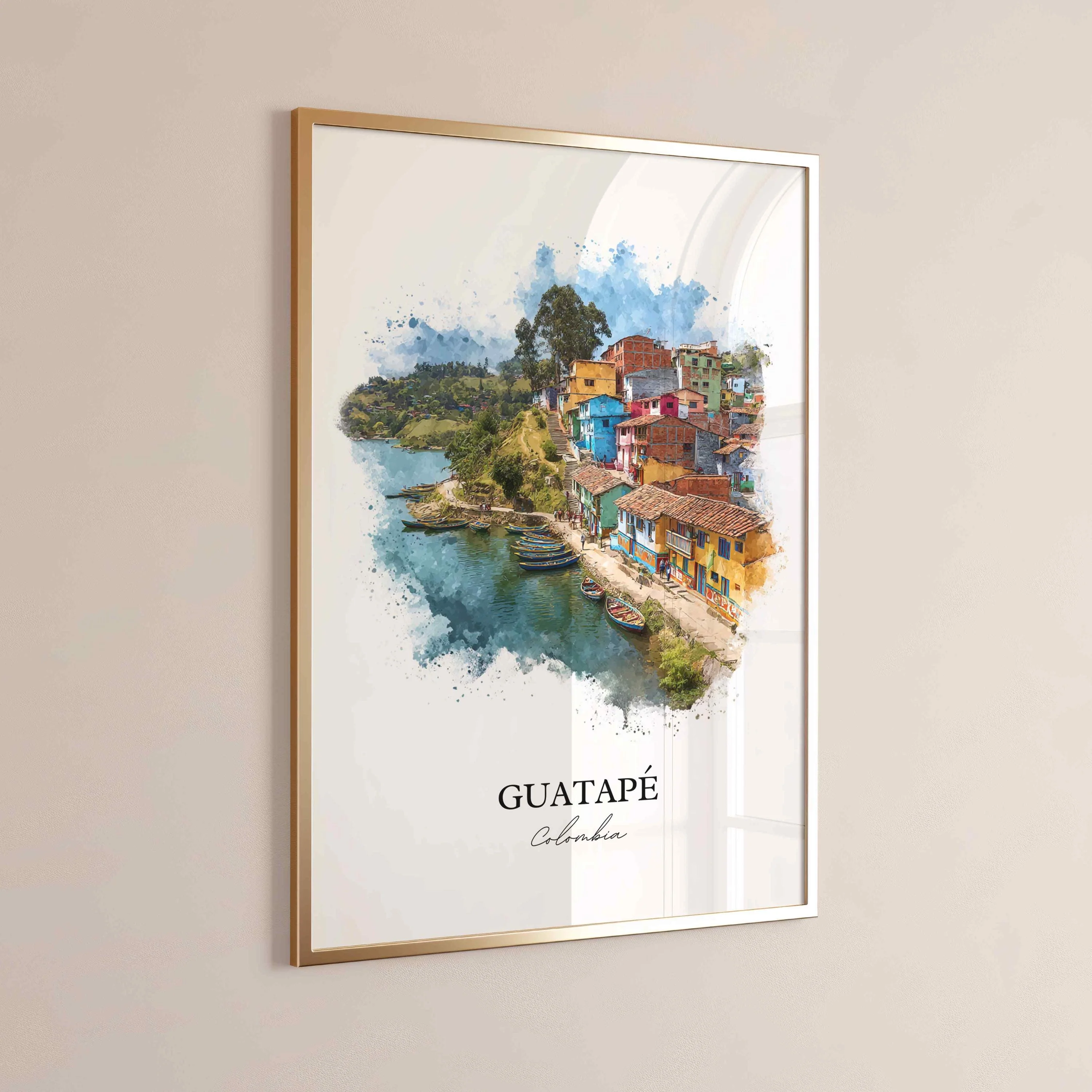Guatapé, Colombia – Watercolor Art Print - Image 6
