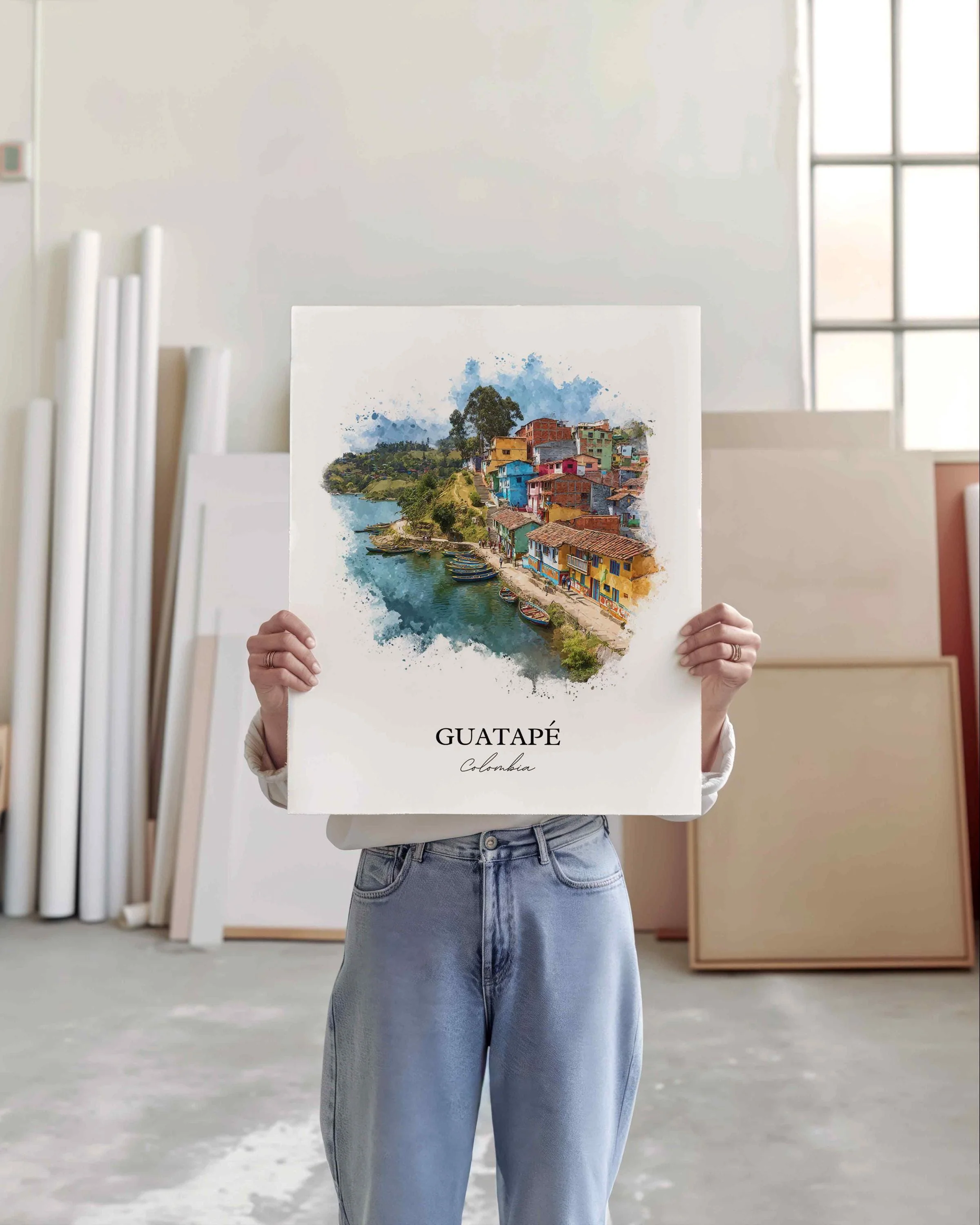 Guatapé, Colombia – Watercolor Art Print - Image 8