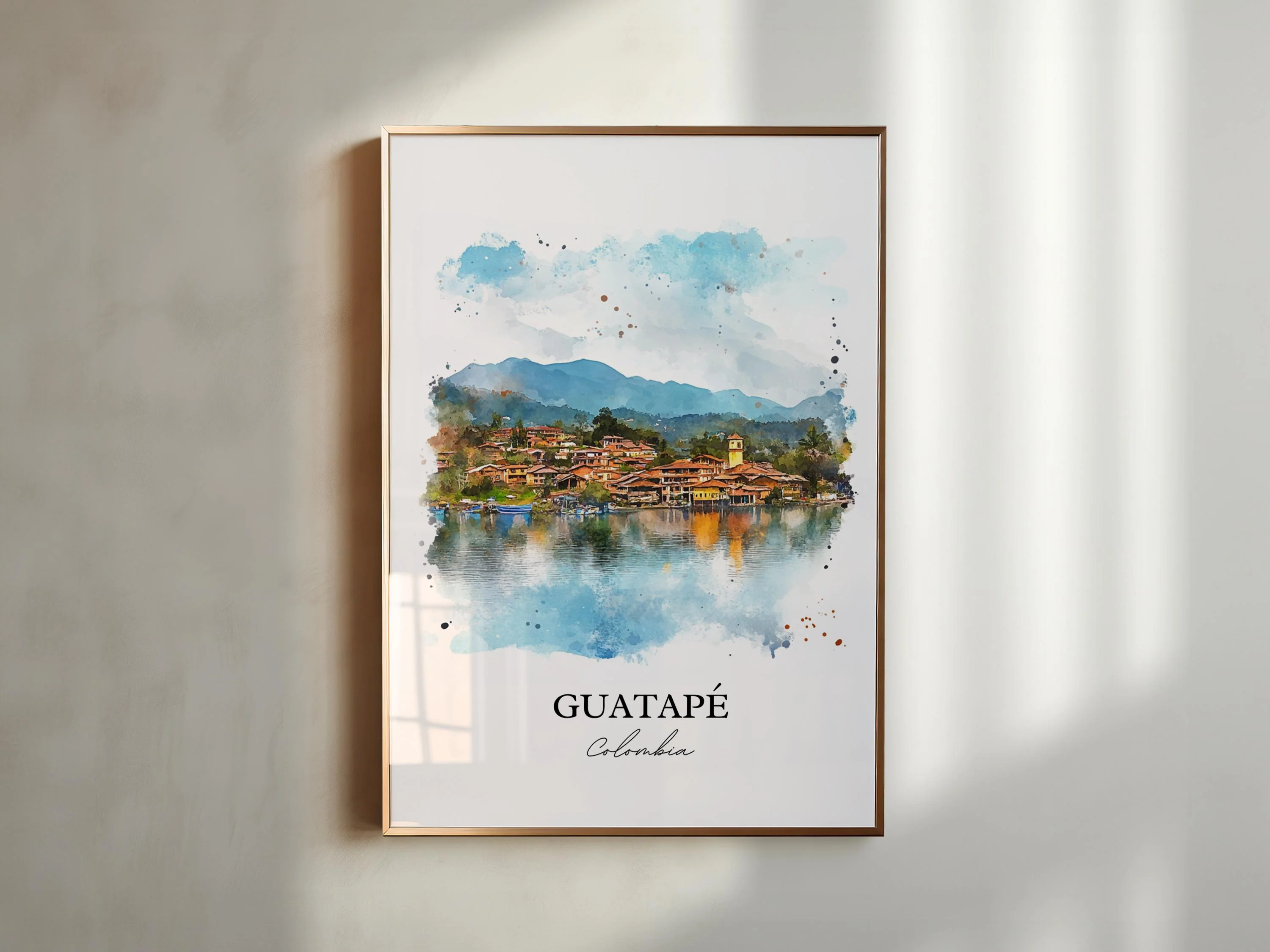 Guatapé, Colombia – Watercolor Art Print - Image 3