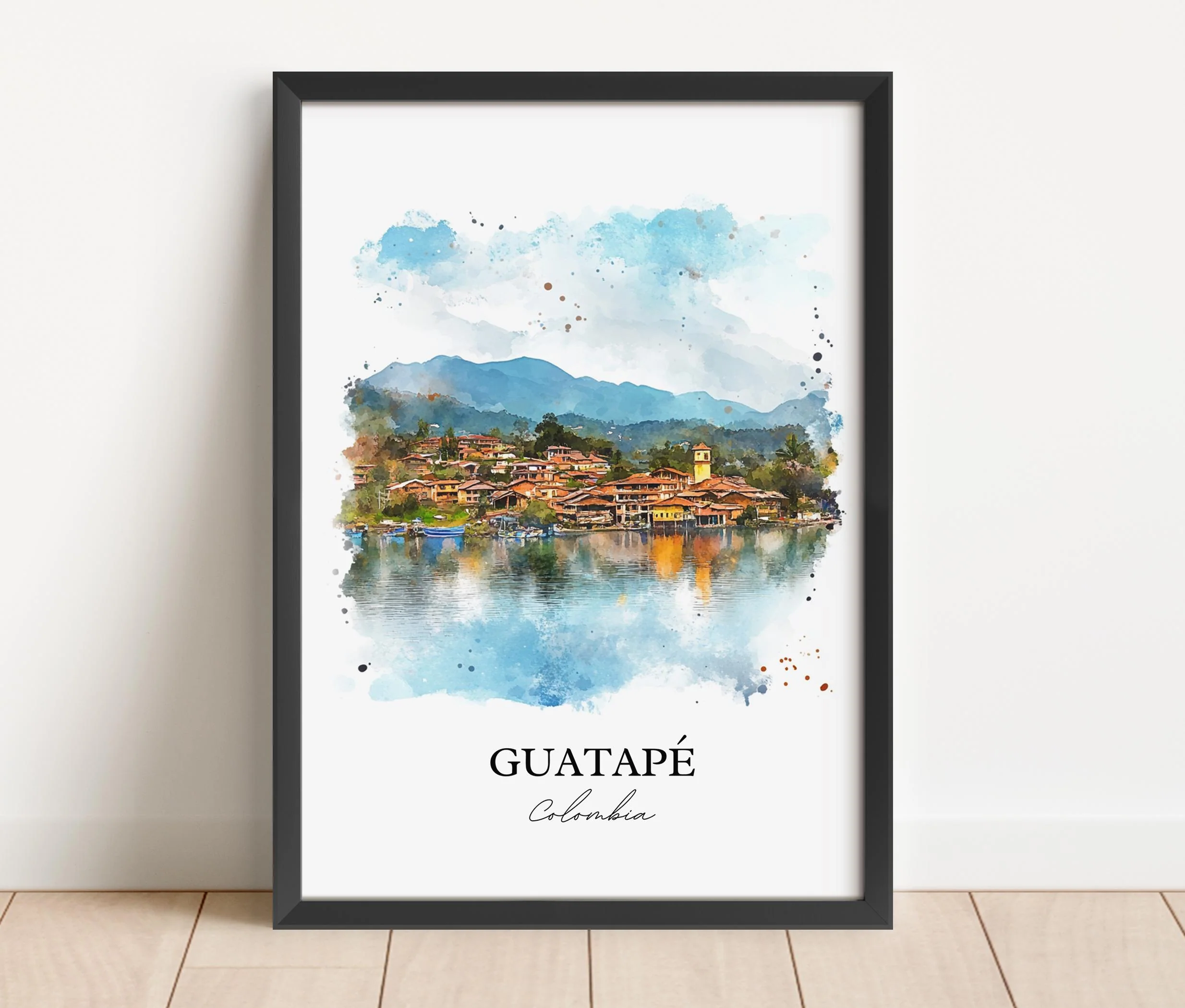 Guatapé, Colombia – Watercolor Art Print - Image 4