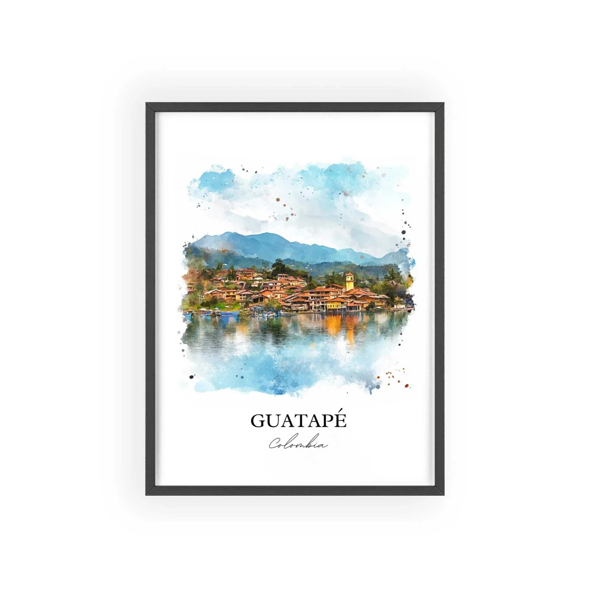 Guatapé, Colombia – Watercolor Art Print - Image 7