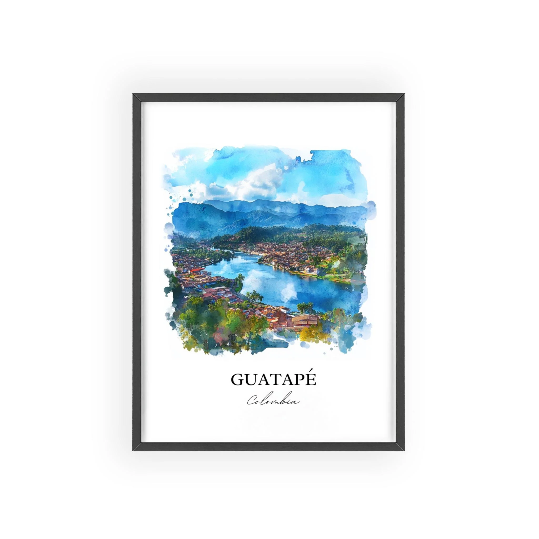 Guatapé, Colombia – Watercolor Art Print - Image 7