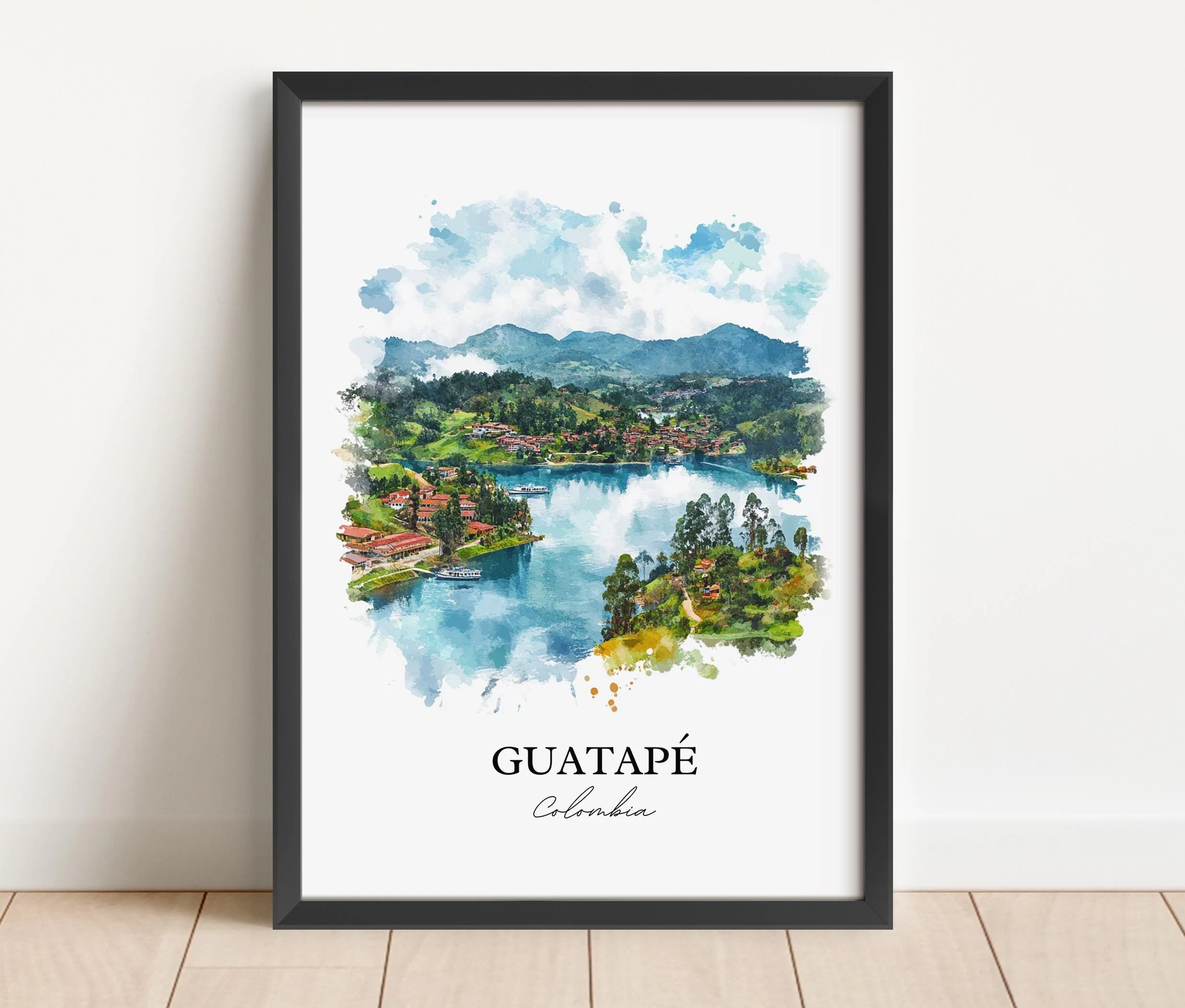 Guatapé, Colombia – Watercolor Art Print - Image 5