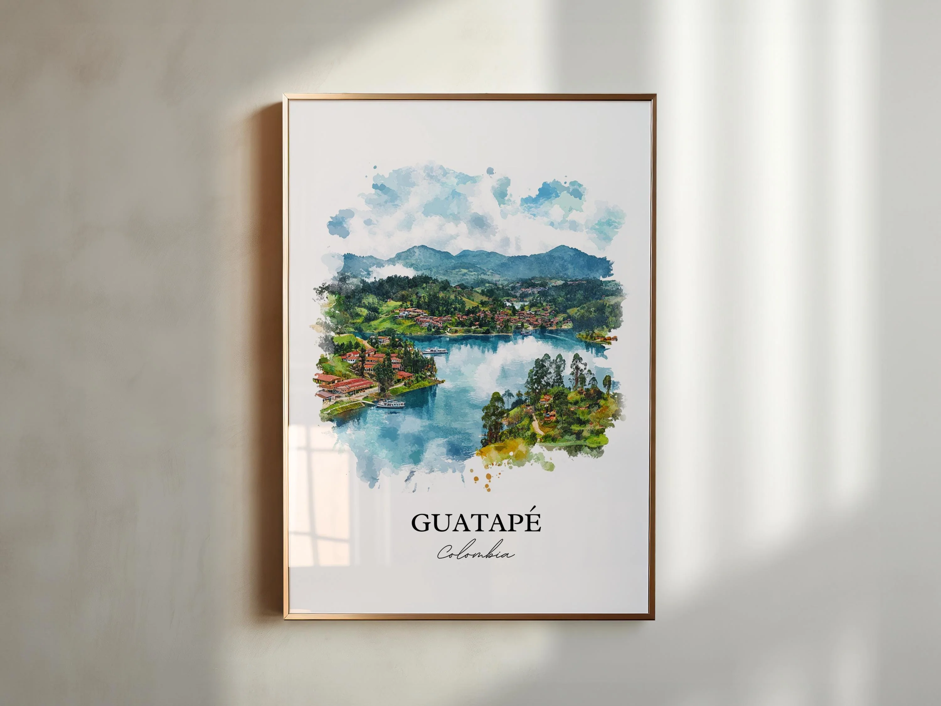 Guatapé, Colombia – Watercolor Art Print - Image 6