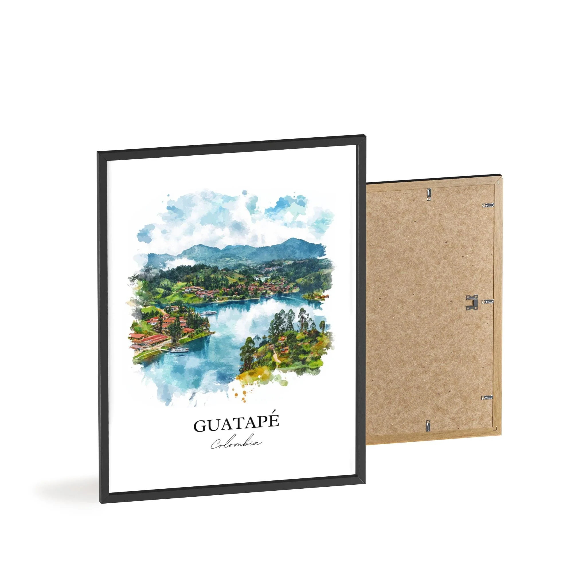 Guatapé, Colombia – Watercolor Art Print - Image 8