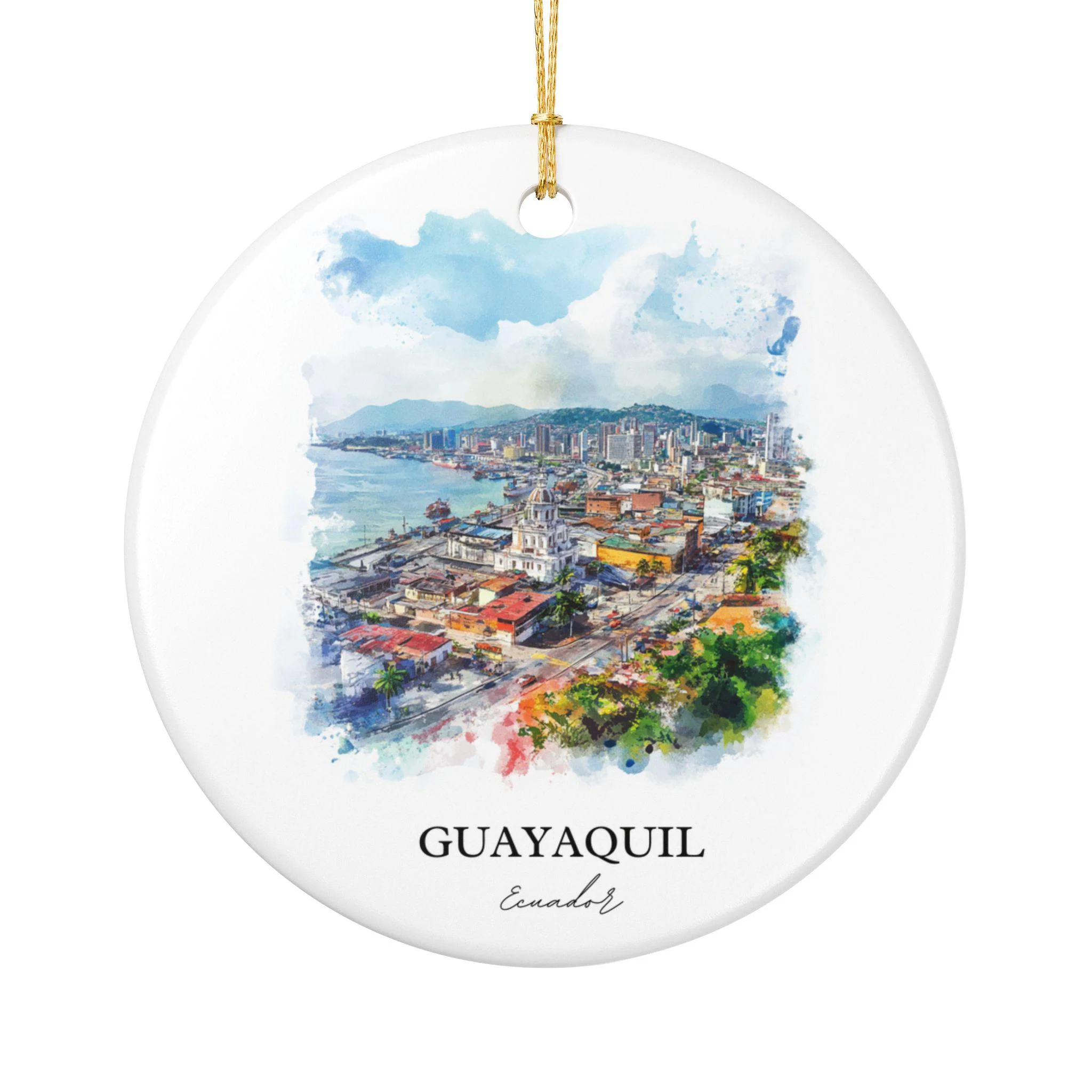 Guayaquil Ornament: Unique Guayaquil Ecuador Souvenir, Ecuador Xmas Decor, and Authentic Ecuador Gift