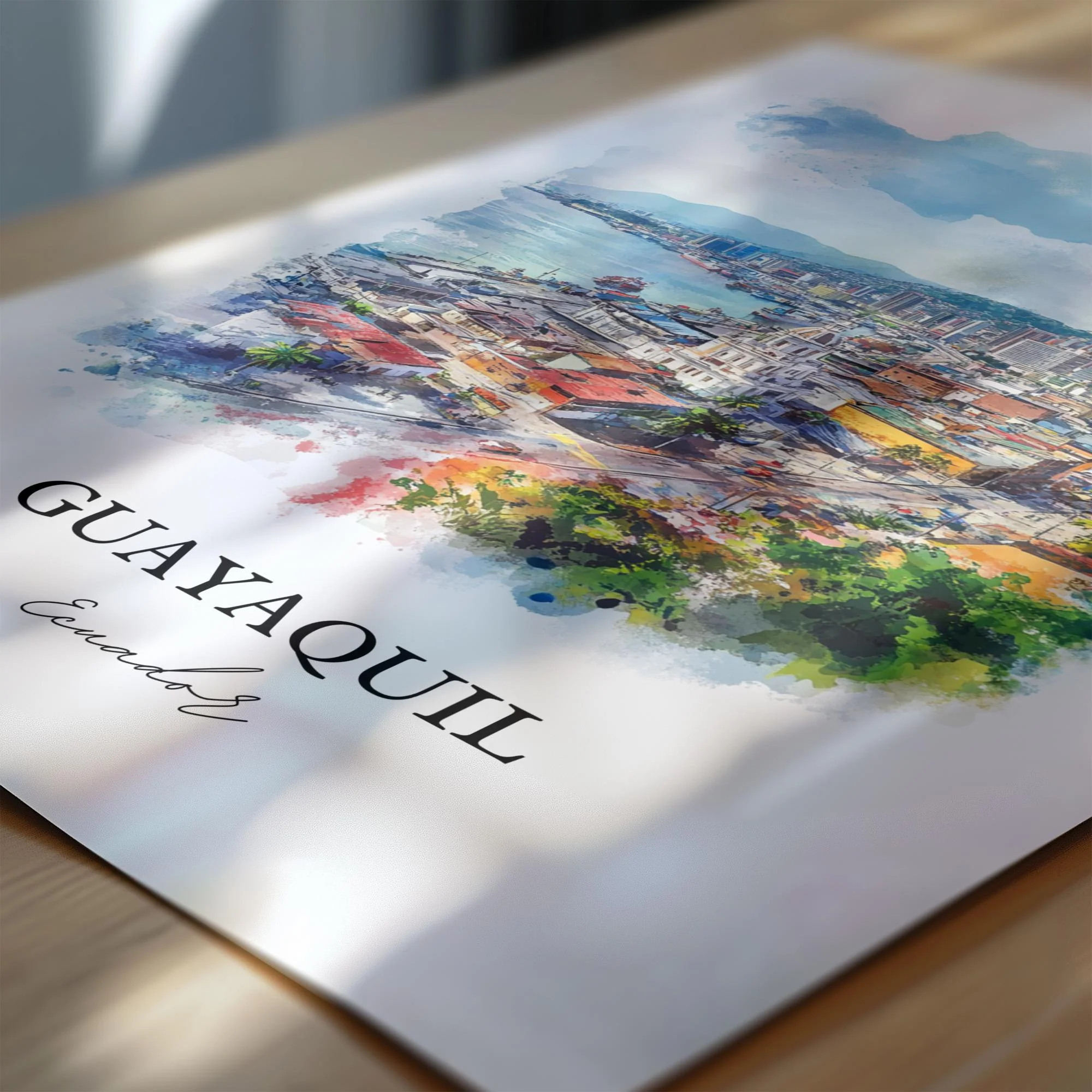 Guayaquil, Ecuador – Watercolor Art Print - Image 2